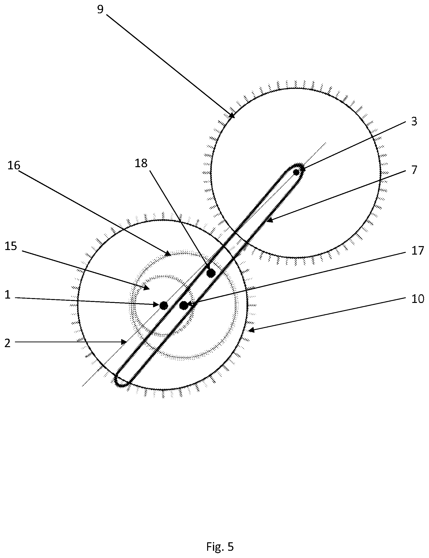 Patent US12366285 Figure 5 – Oscillation compensating method and device for a stepping wheel propulsion unit