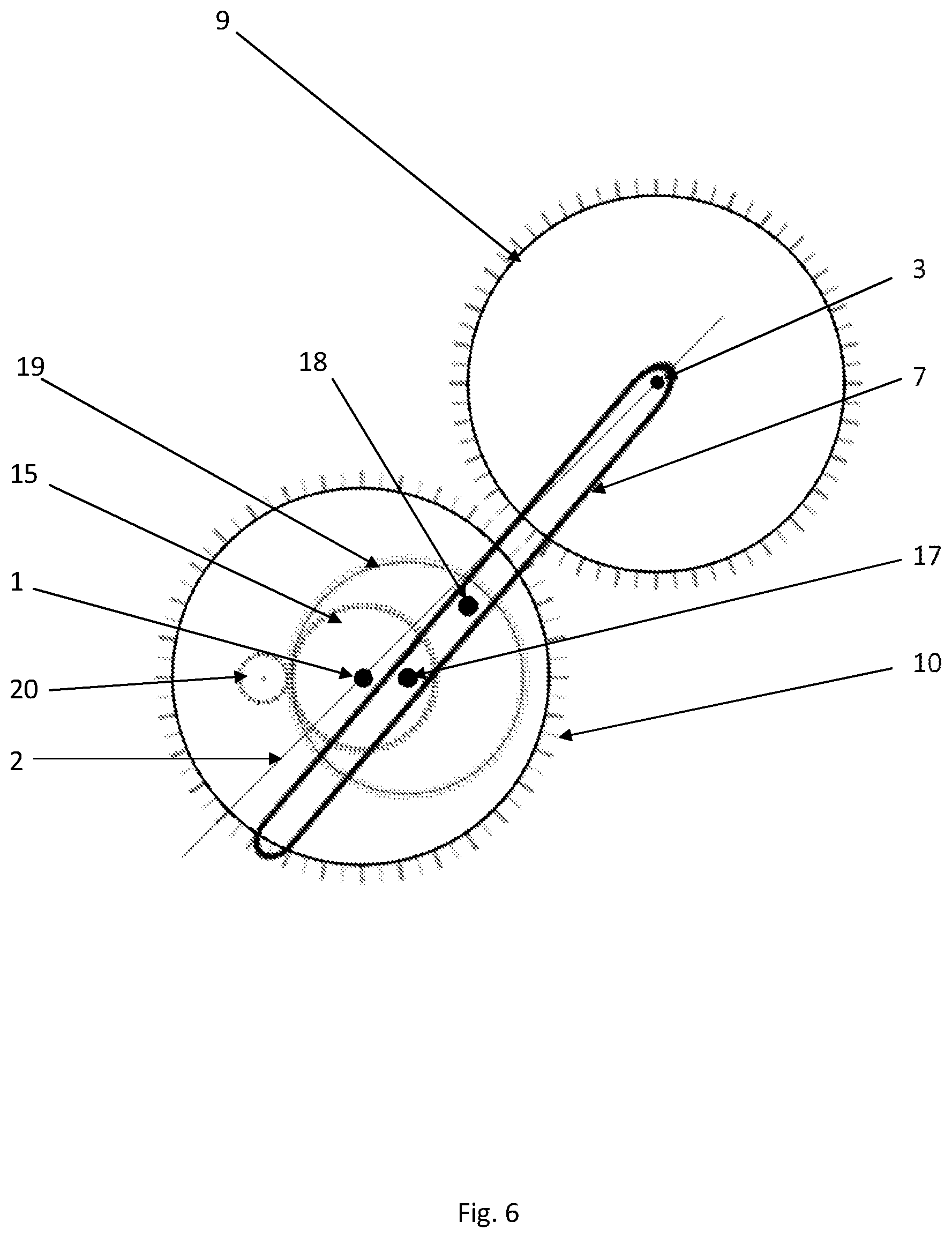 Patent US12366285 Figure 6 – Oscillation compensating method and device for a stepping wheel propulsion unit