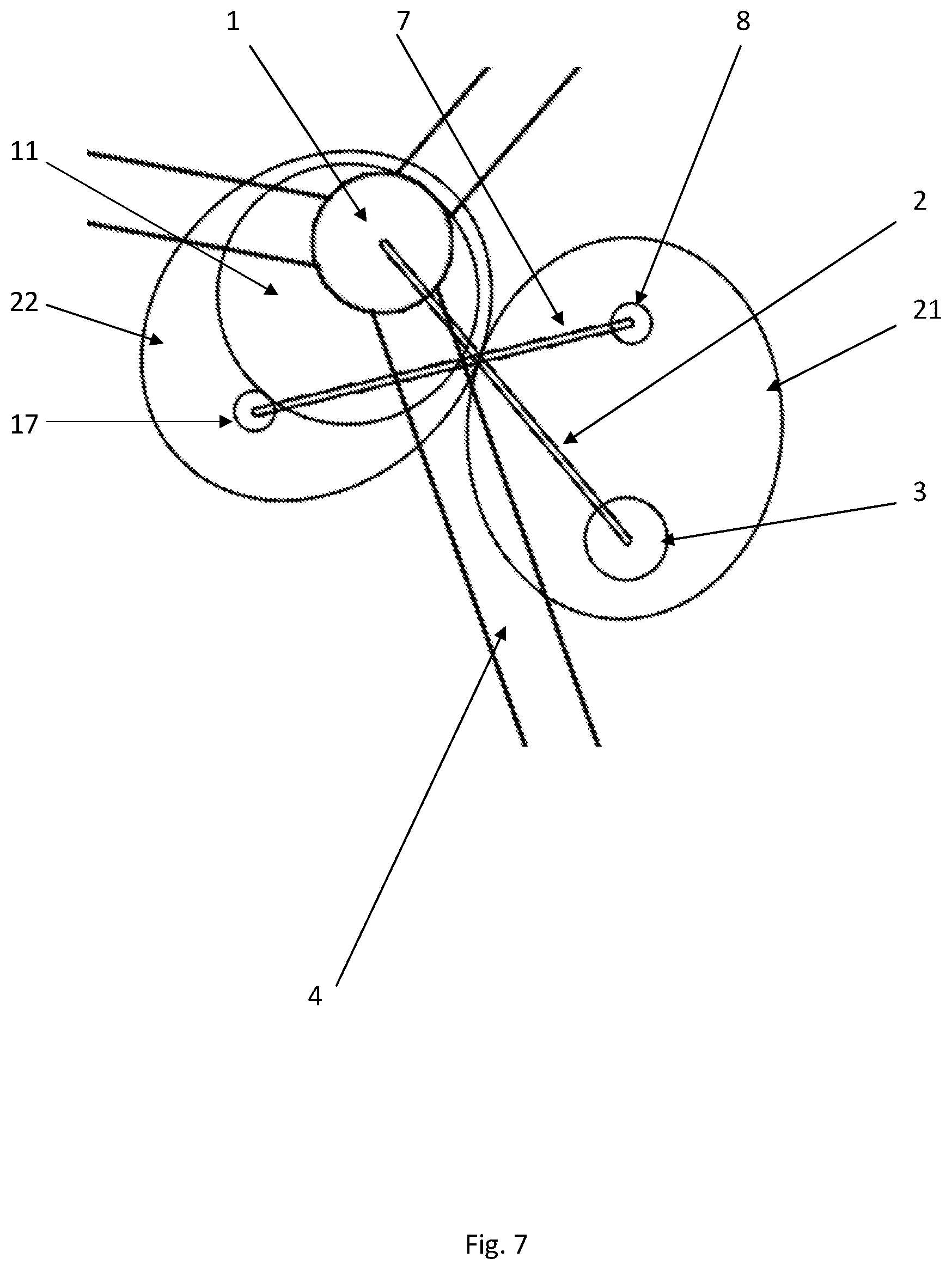 Patent US12366285 Figure 7 – Oscillation compensating method and device for a stepping wheel propulsion unit