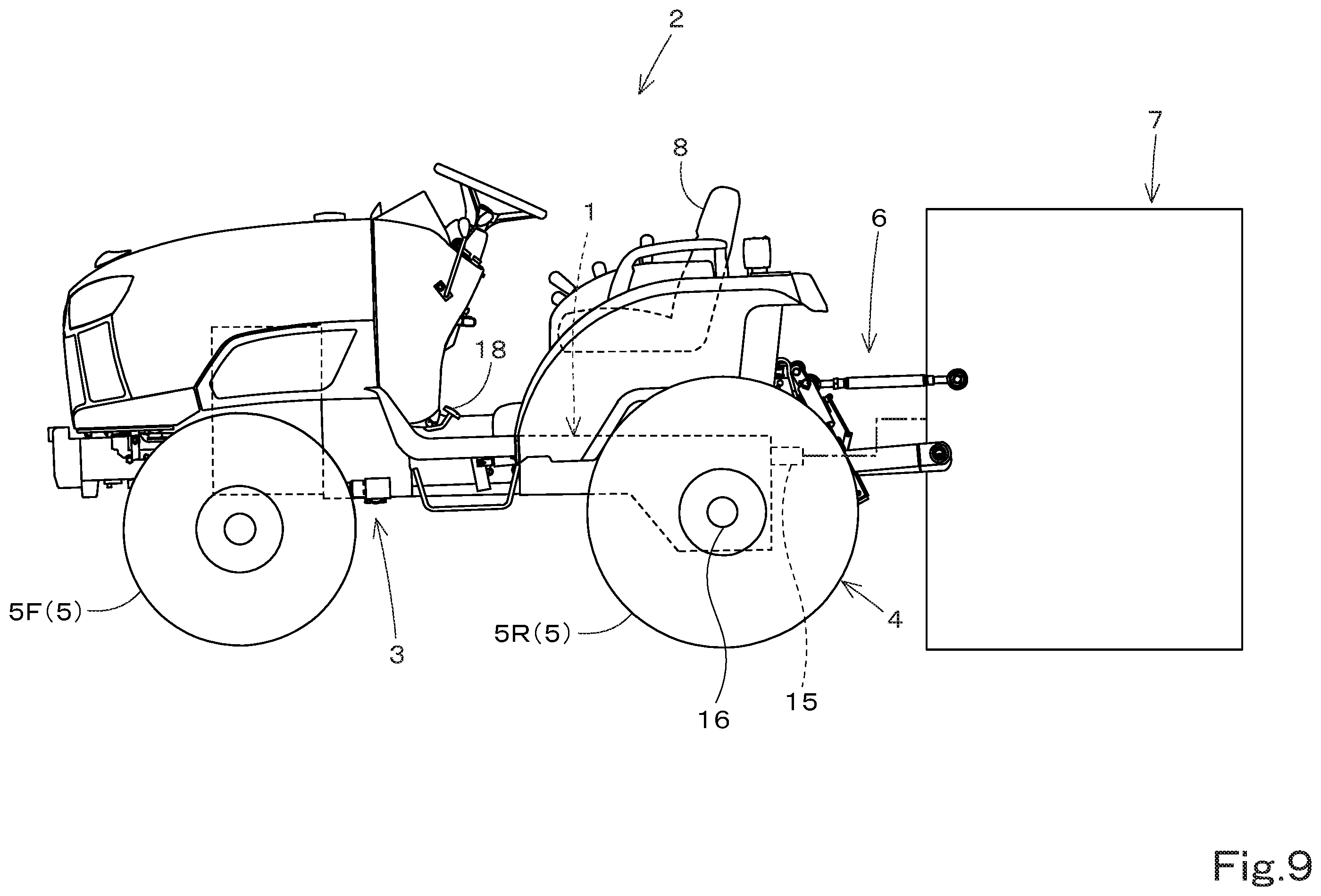 Patent US12366286 Figure 9 – Power transmission mechanism and working vehicle