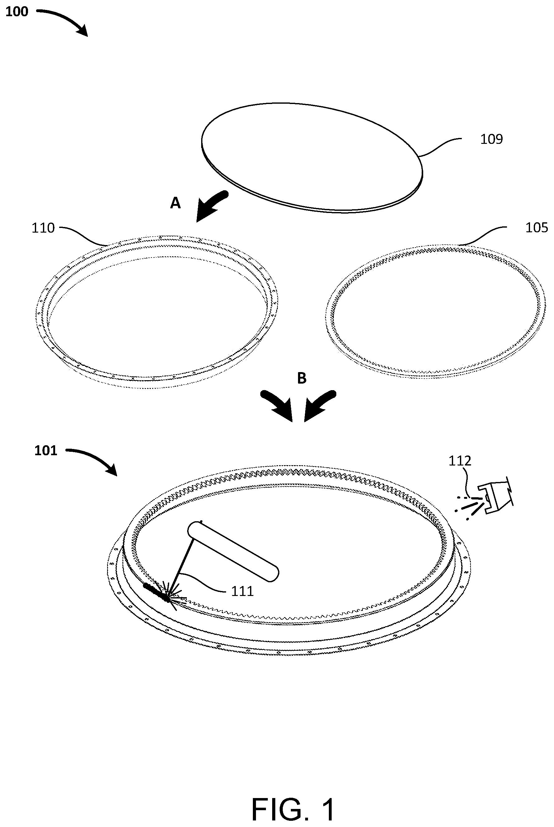 Patent US12366288 Figure 1 – Boltless unitary ring gear-flange body