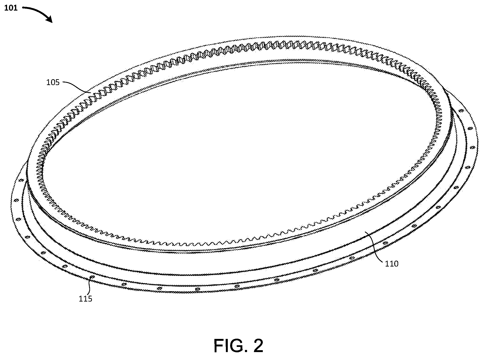 Patent US12366288 Figure 2 – Boltless unitary ring gear-flange body
