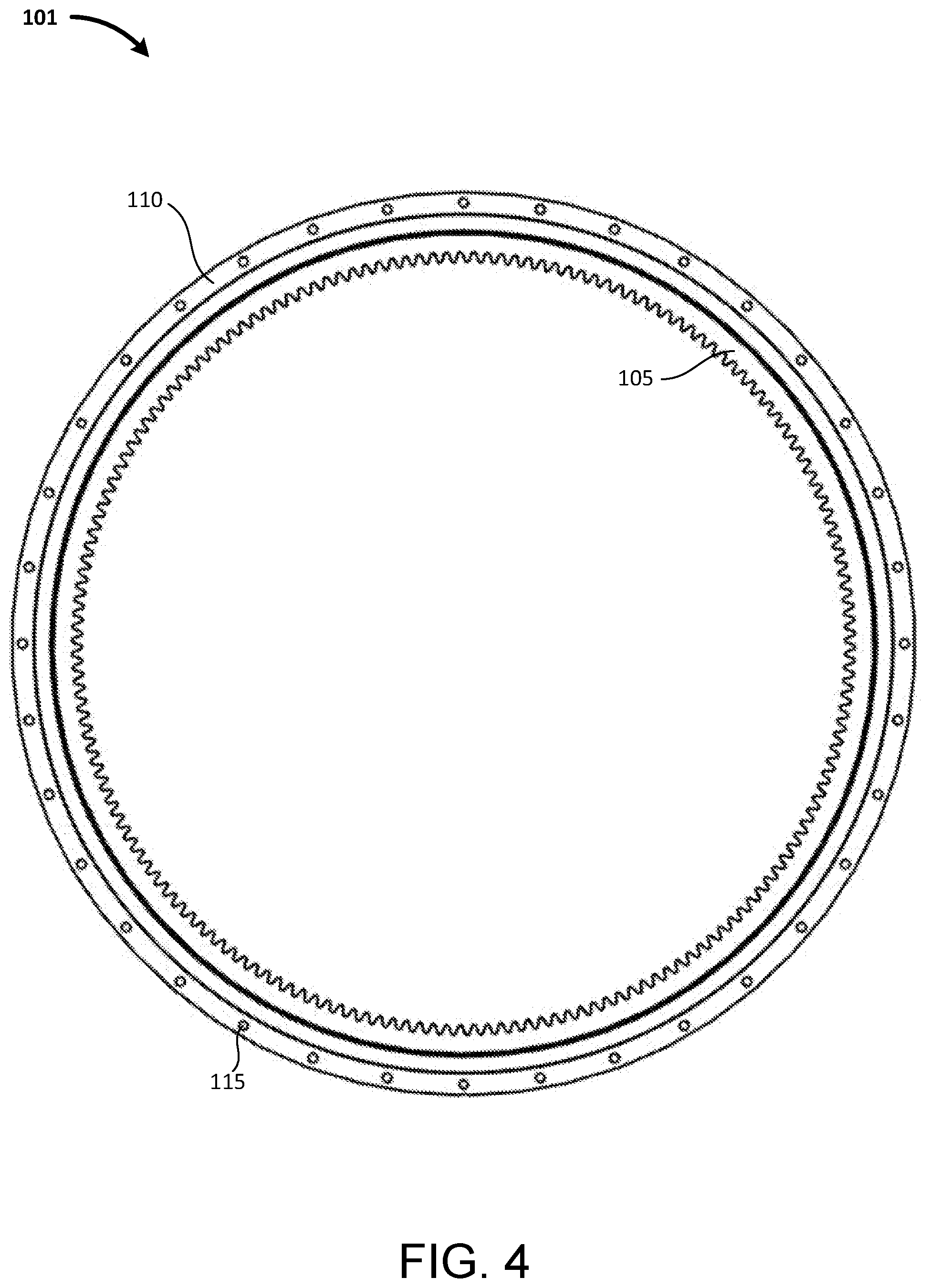 Patent US12366288 Figure 4 – Boltless unitary ring gear-flange body