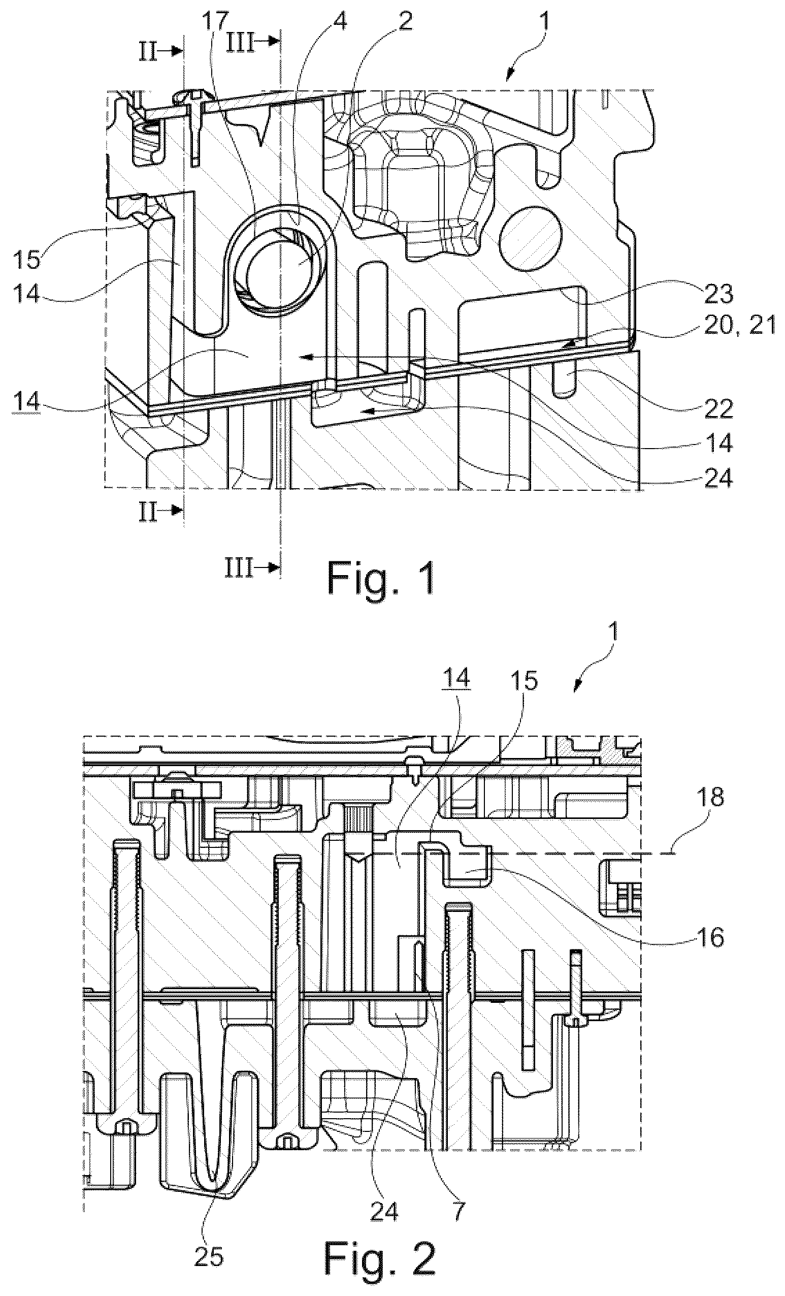 Patent US12366291 Figure 1 – Valve module with active valve oiling