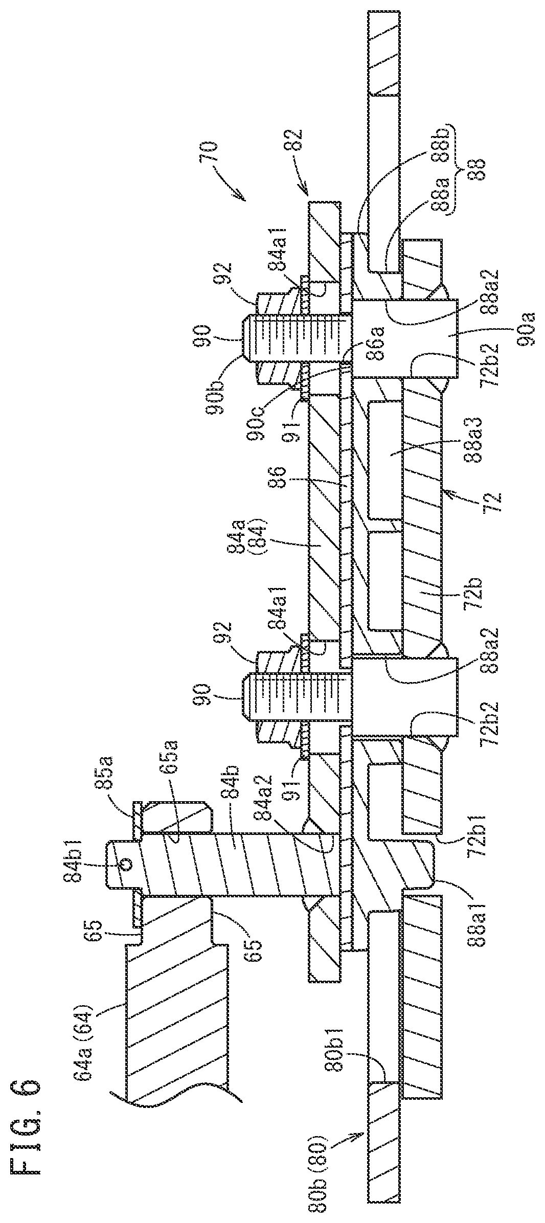 Patent US12366292 Figure 6 – Shift mechanism of outboard motor, and mount structure of shift mechanism