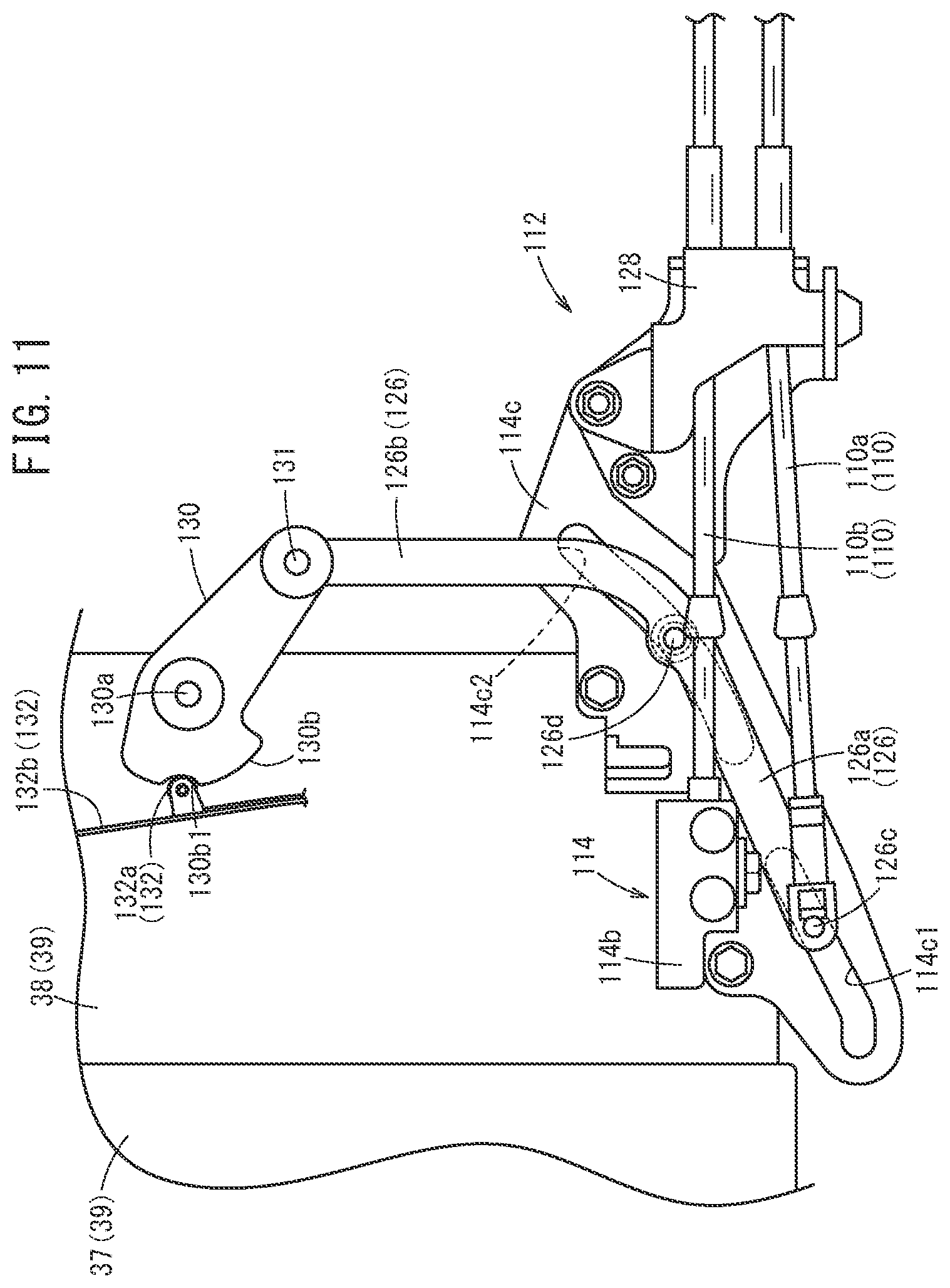 Patent US12366292 Figure 11 – Shift mechanism of outboard motor, and mount structure of shift mechanism