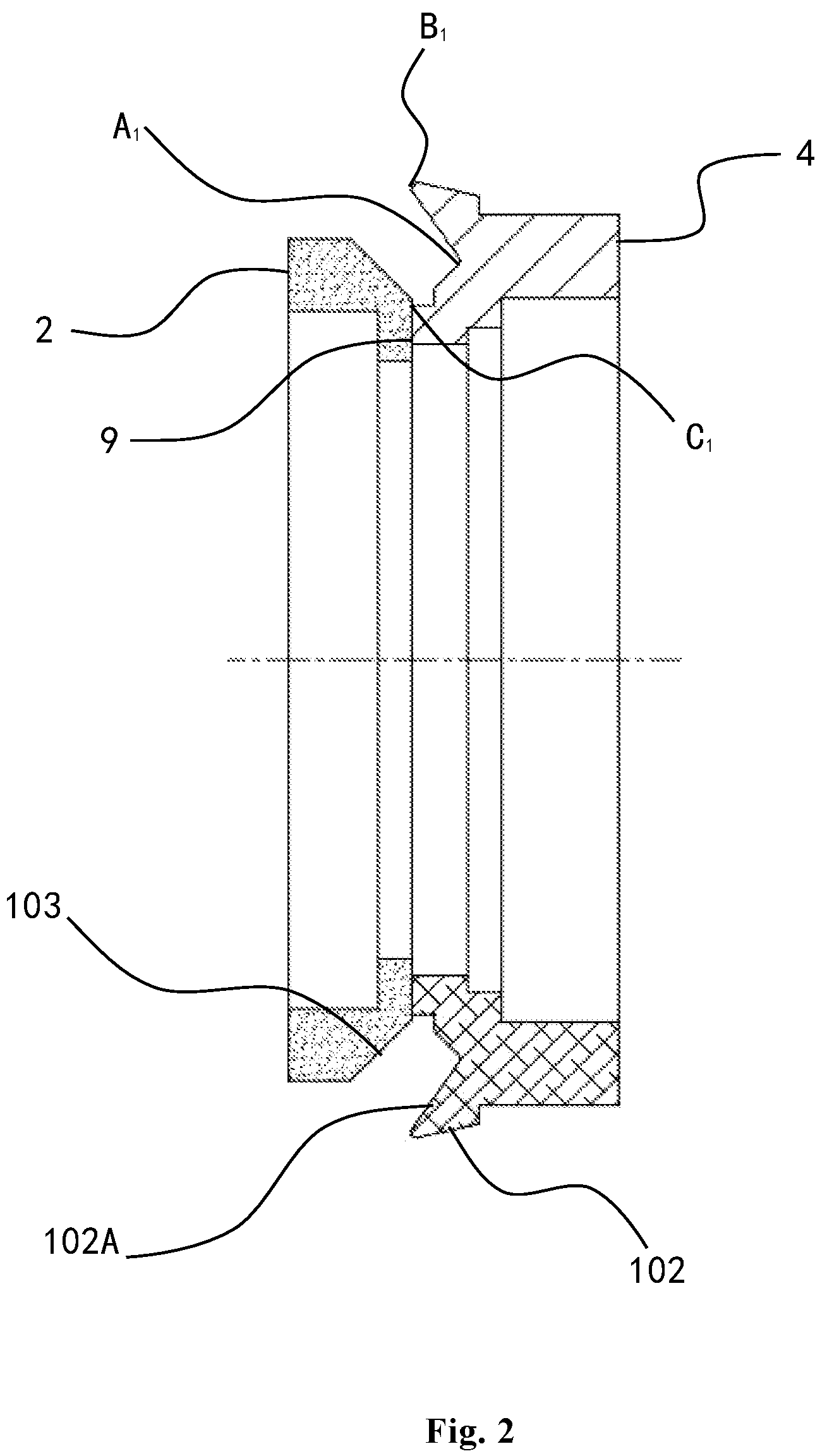 Patent US12366293 Figure 2 – Mechanical sealing device for sealing liquid