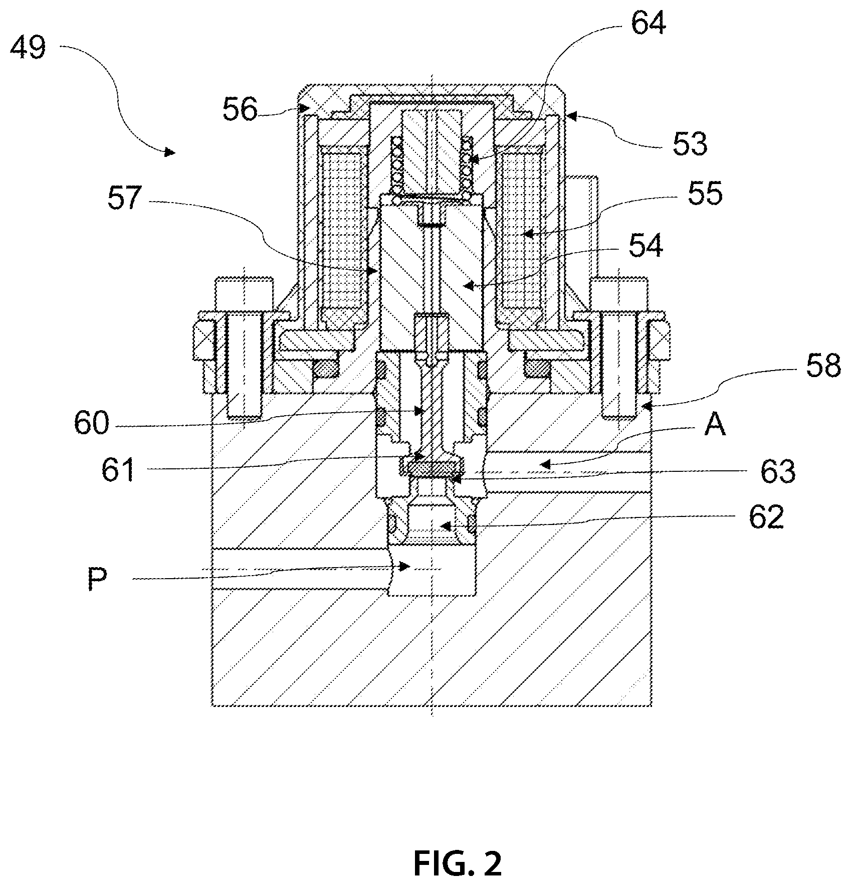 Patent US12366294 Figure 2 – Piston for a valve, electromagnetic valve and fuel cell system