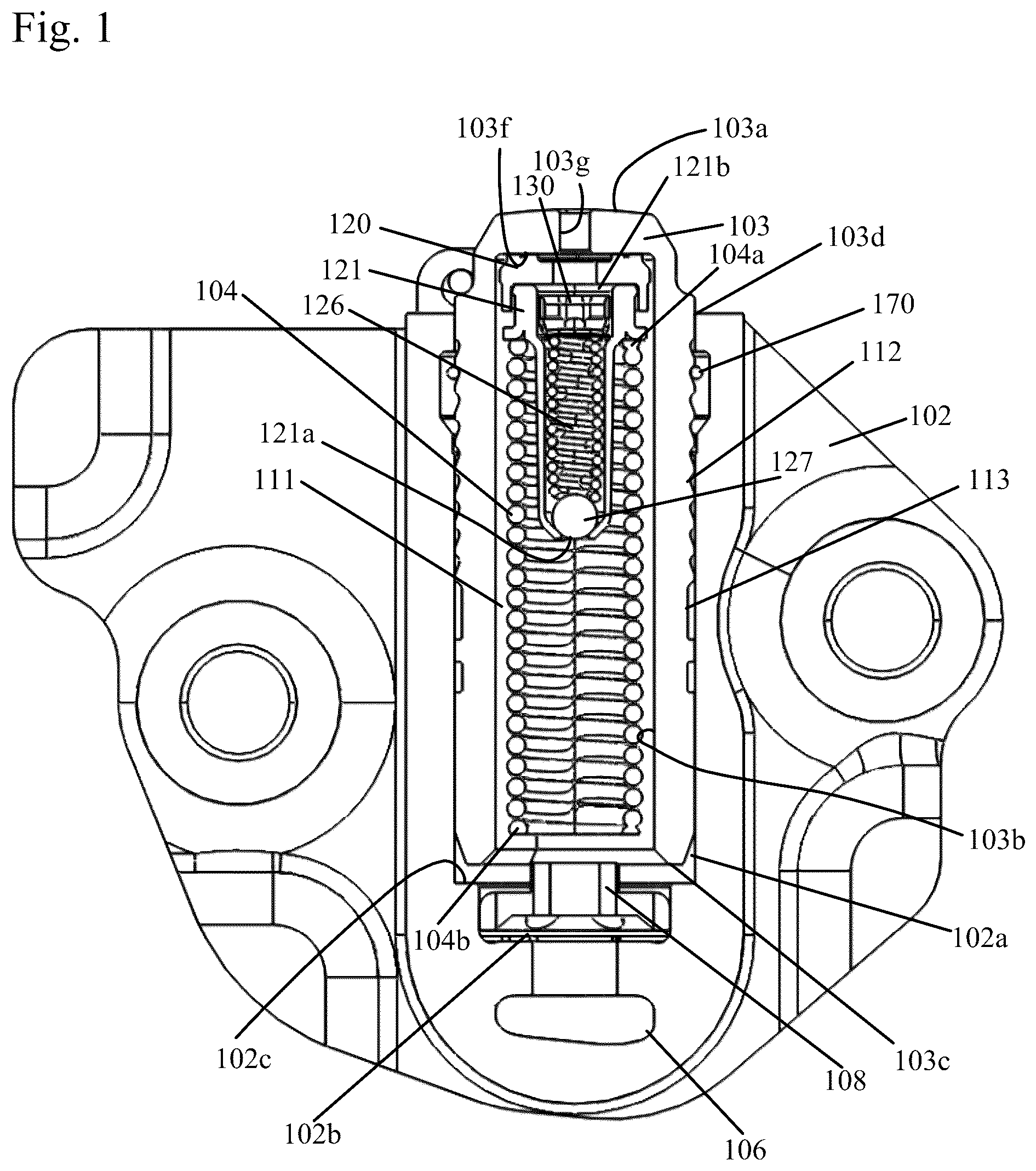Patent US12366299 Figure 1 – Hydraulic check valve utilizing an ortho-planar spring