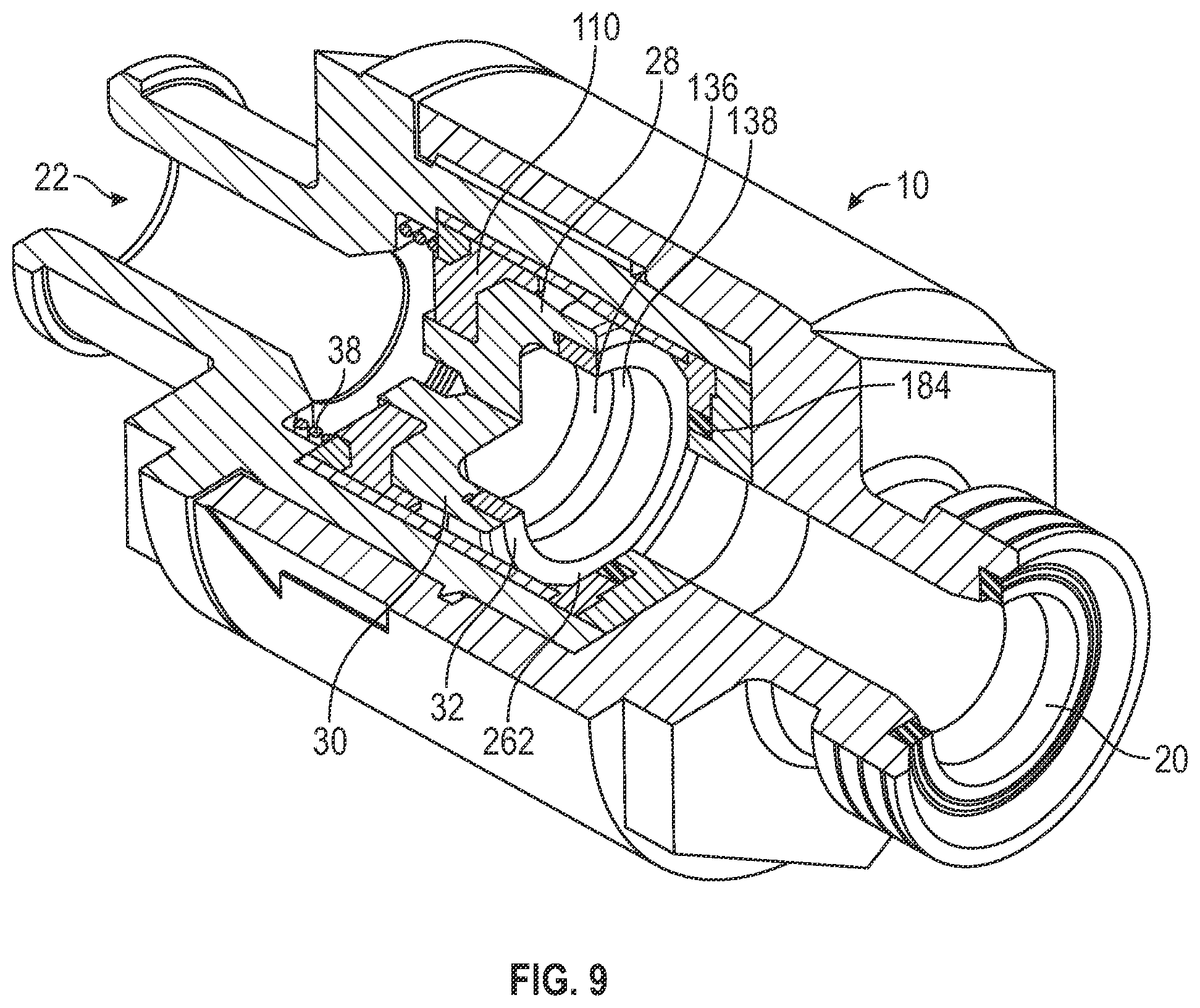 Patent US12366301 Figure 8 – Check valve for high-pressure fluids, including abrasives laden fluids