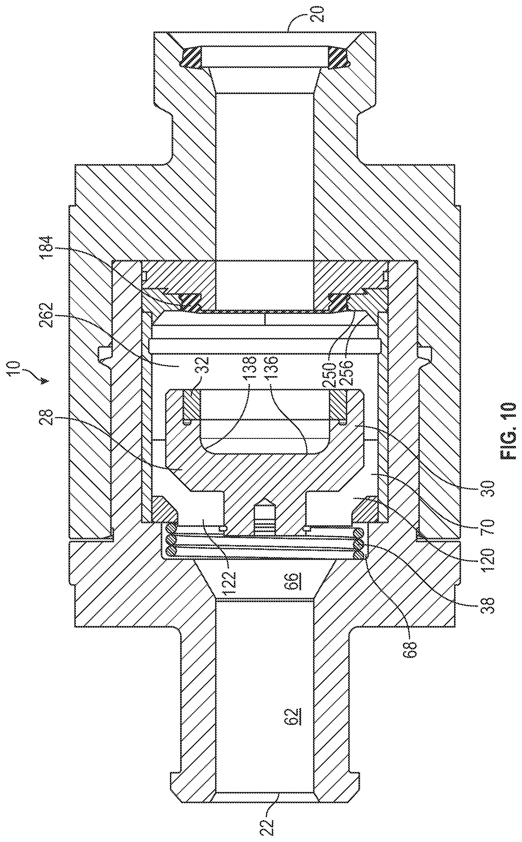 Patent US12366301 Figure 9 – Check valve for high-pressure fluids, including abrasives laden fluids
