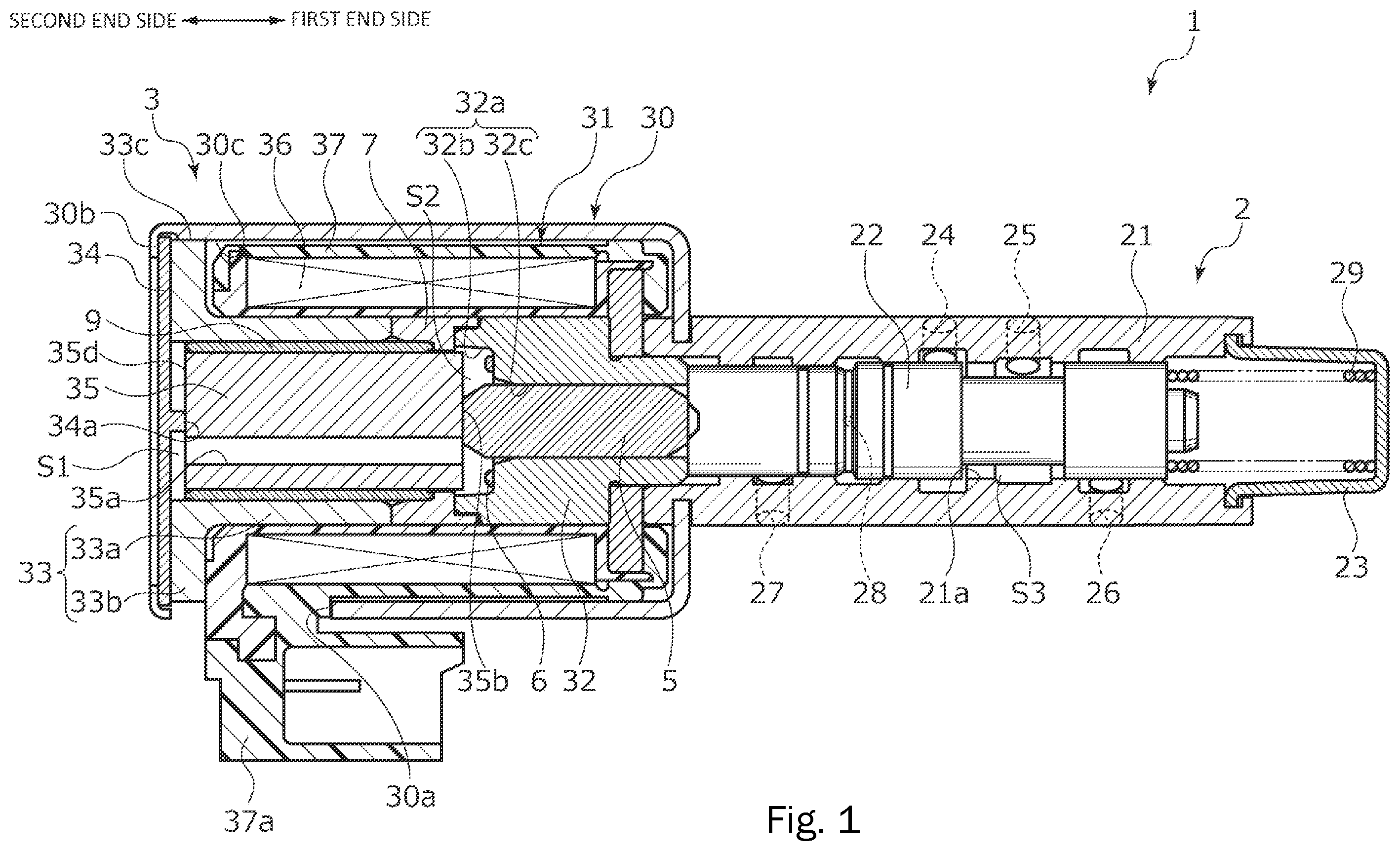 Patent US12366304 Figure 1 – Solenoid valve