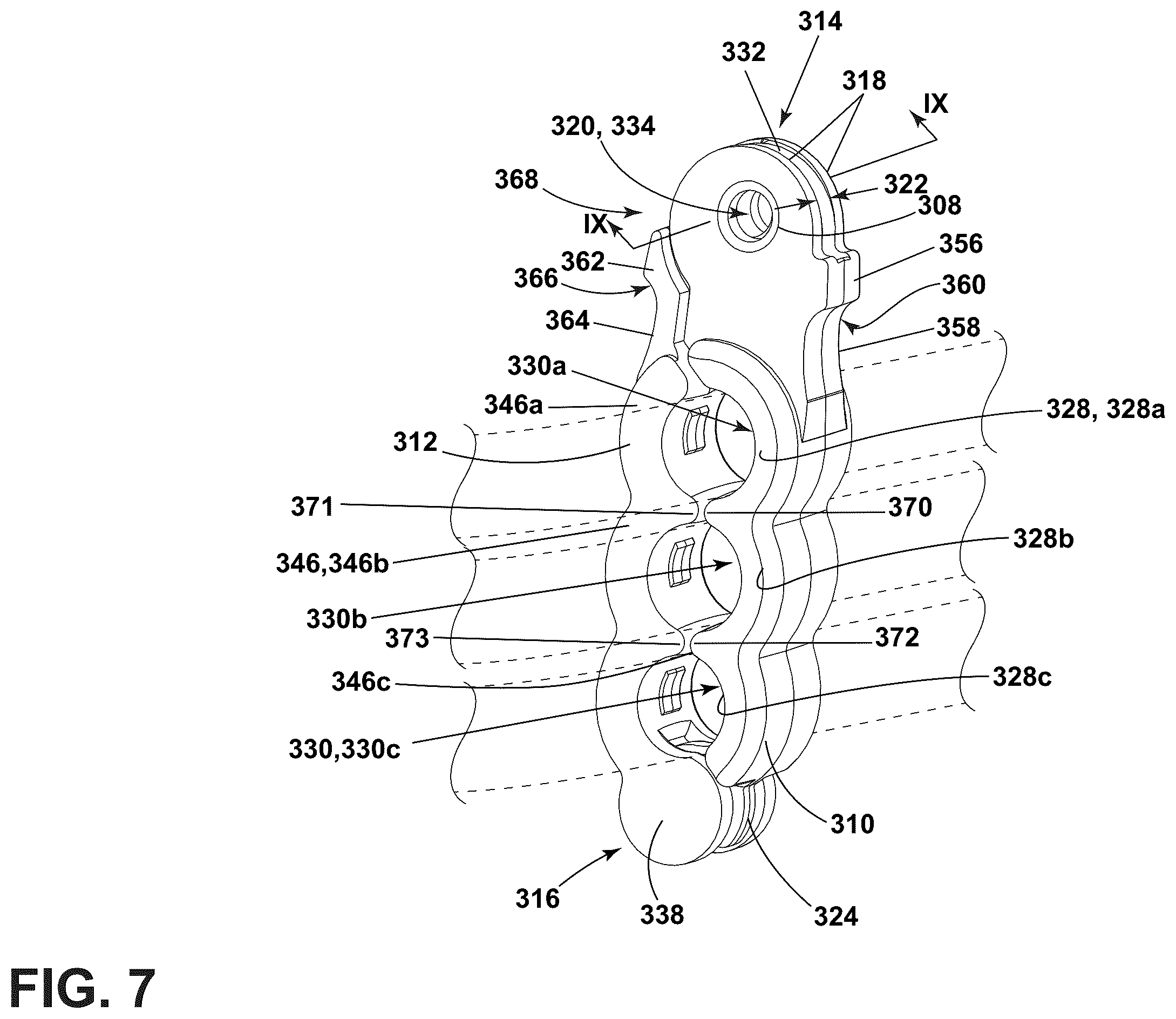 Patent US12366308 Figure 7 – Clamp assembly