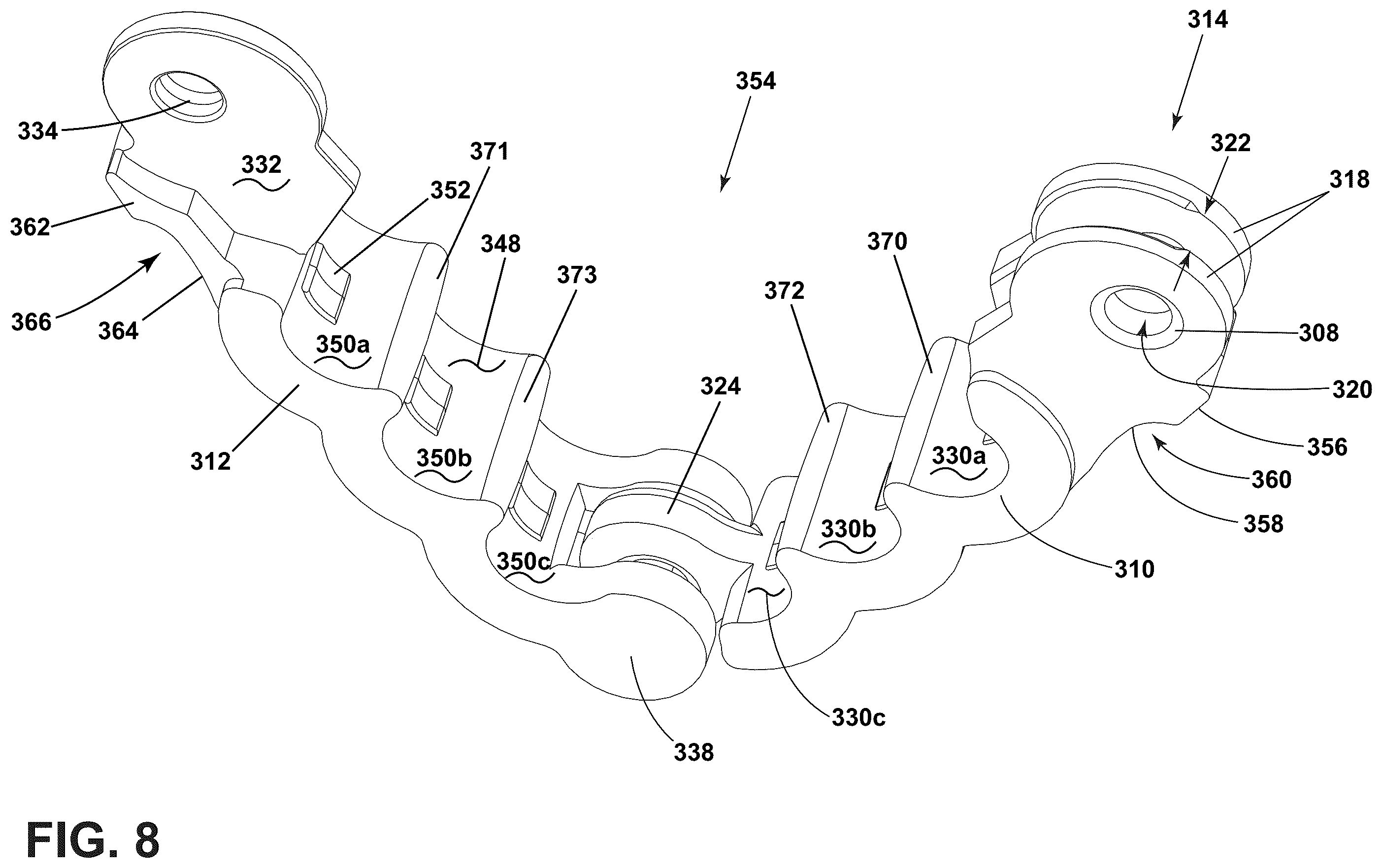 Patent US12366308 Figure 8 – Clamp assembly