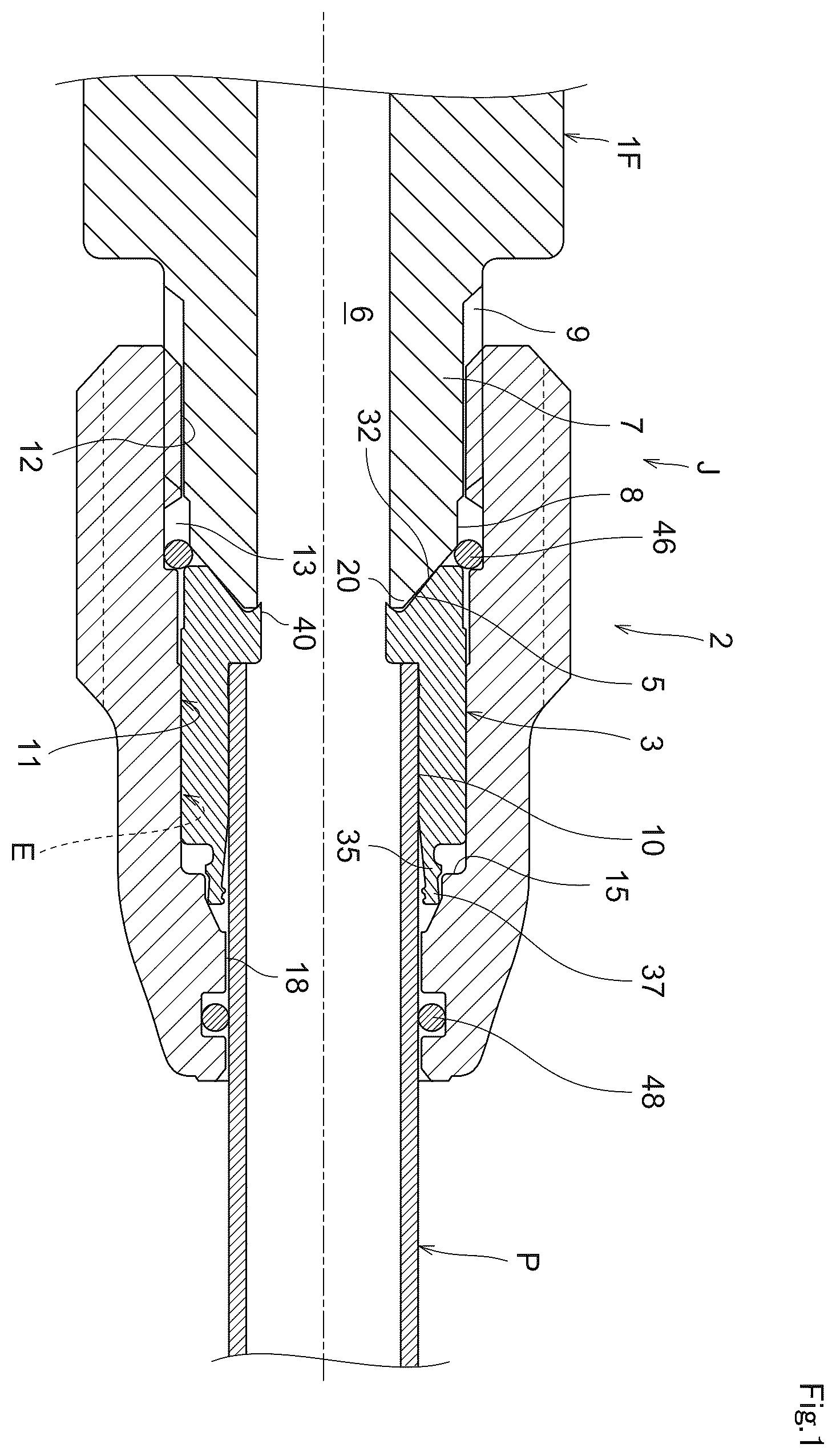 Patent US12366311 Figure 1 – Joint pipe