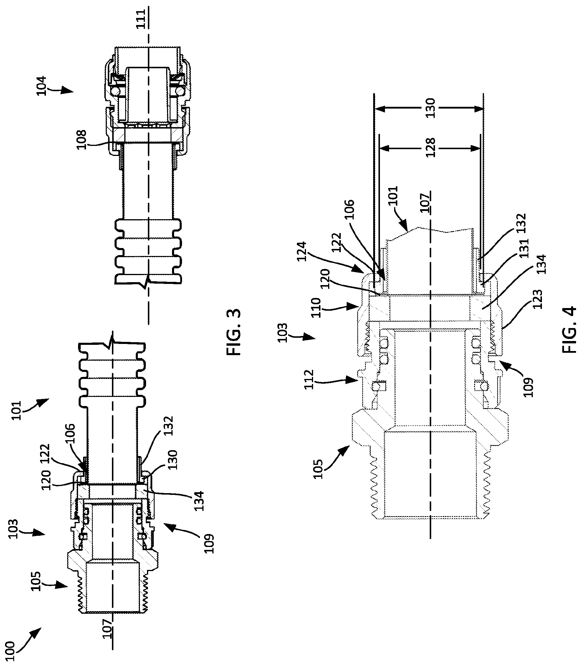 Patent US12366313 Figure 2 – Plumbing assembly with a swivel adapter and method of manufacturing the same