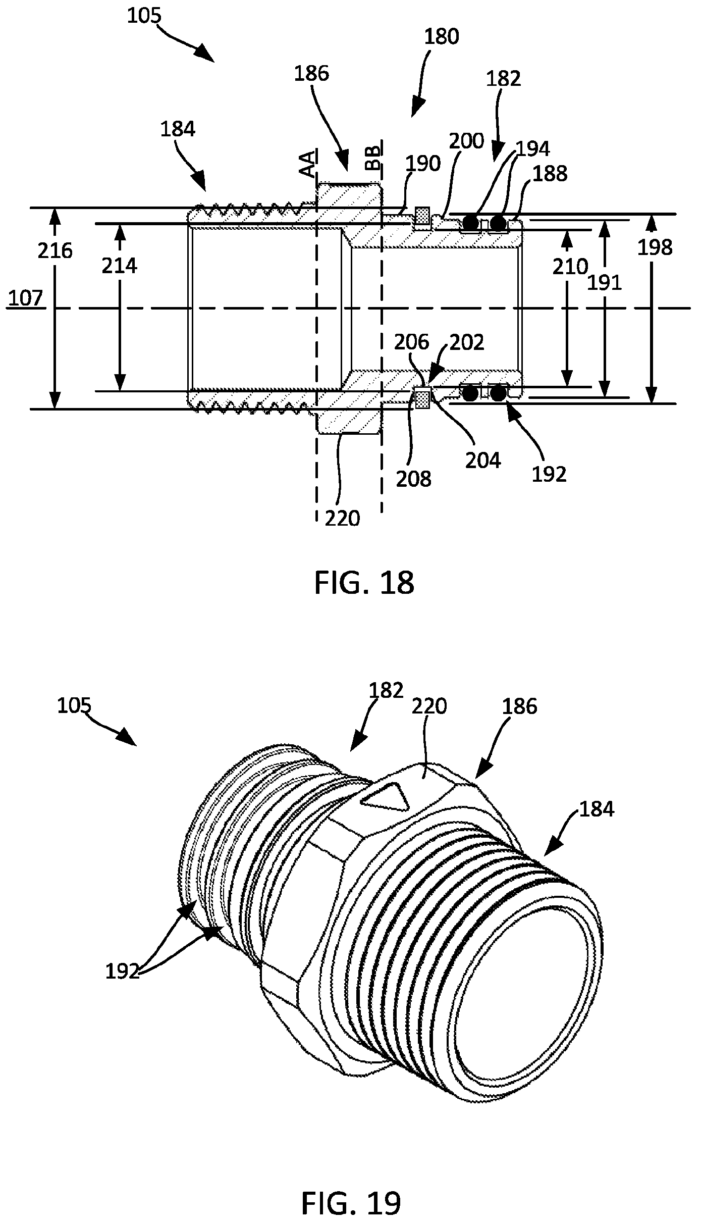 Patent US12366313 Figure 8 – Plumbing assembly with a swivel adapter and method of manufacturing the same