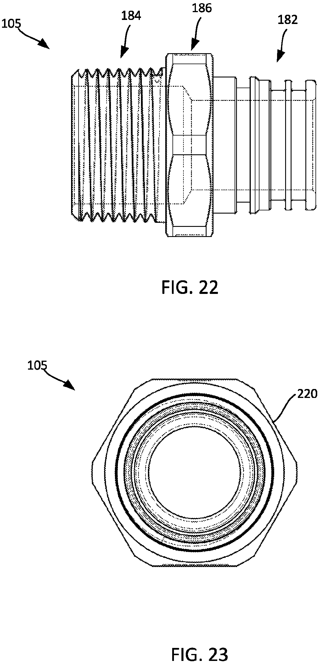 Patent US12366313 Figure 10 – Plumbing assembly with a swivel adapter and method of manufacturing the same