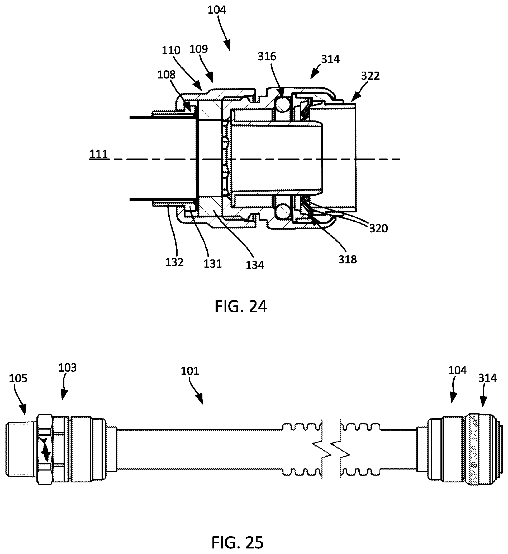 Patent US12366313 Figure 11 – Plumbing assembly with a swivel adapter and method of manufacturing the same