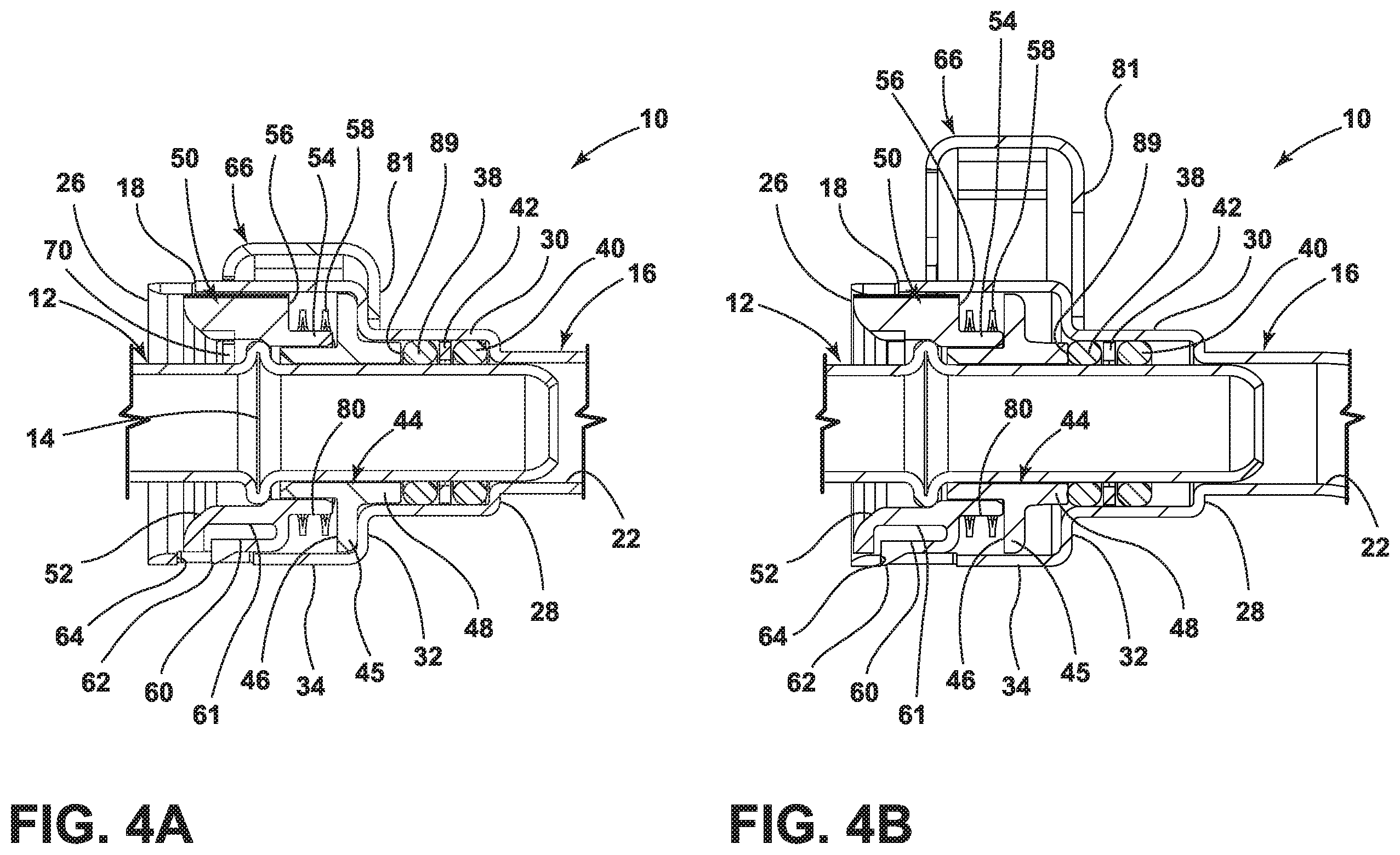 Patent US12366315 Figure 4 – Quick connector with seal retention by floating retaining ring