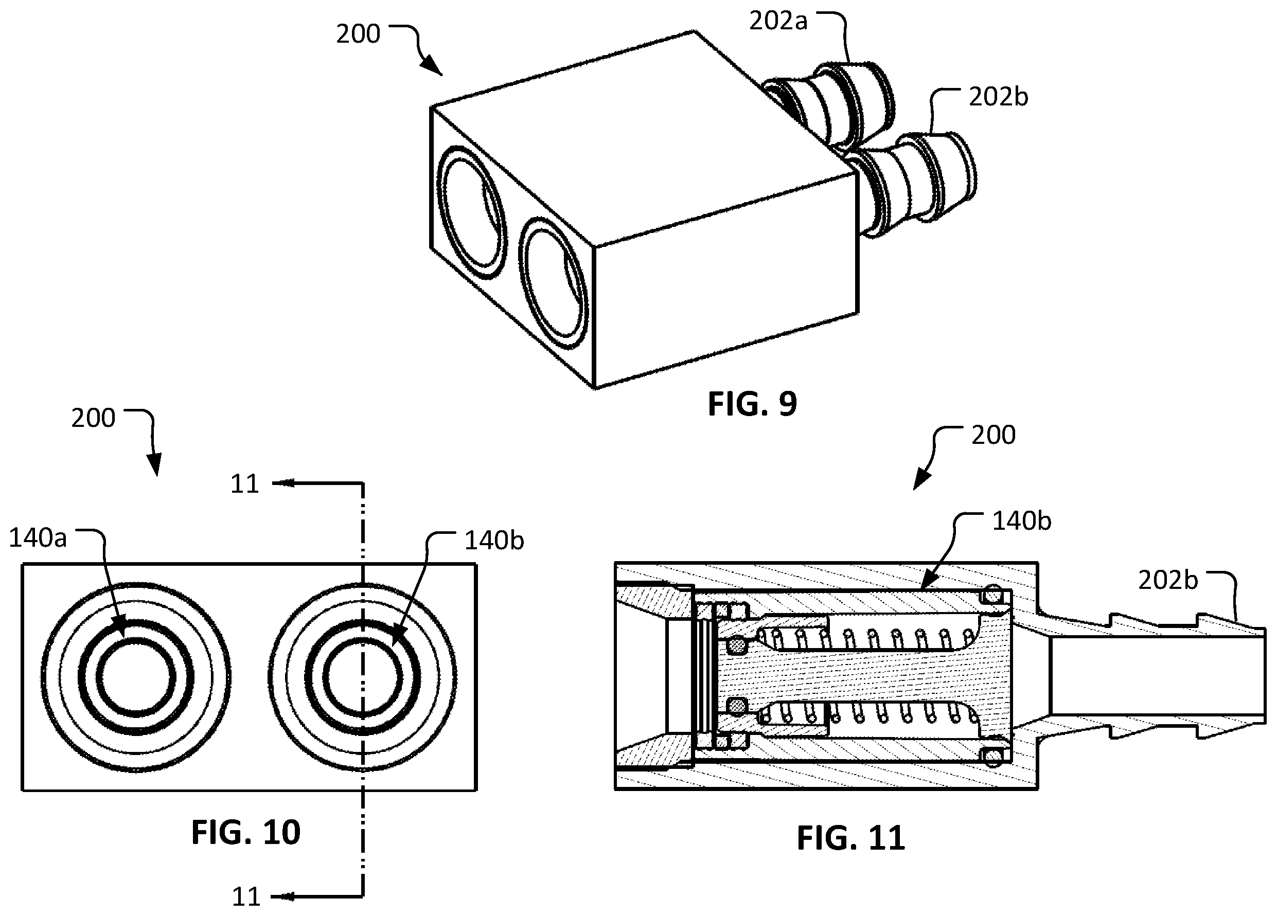 Patent US12366316 Figure 4 – Fluid couplings