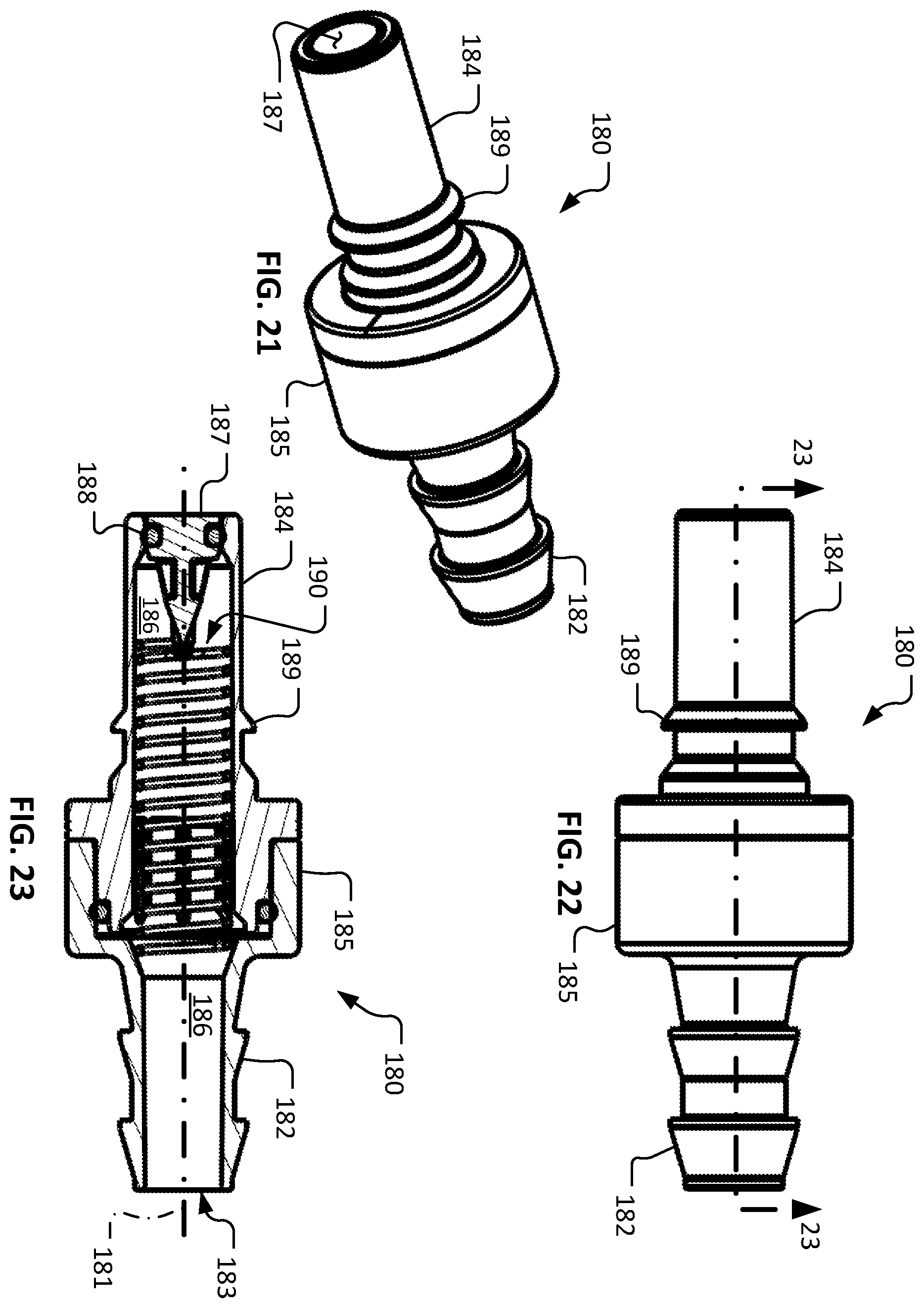 Patent US12366316 Figure 8 – Fluid couplings