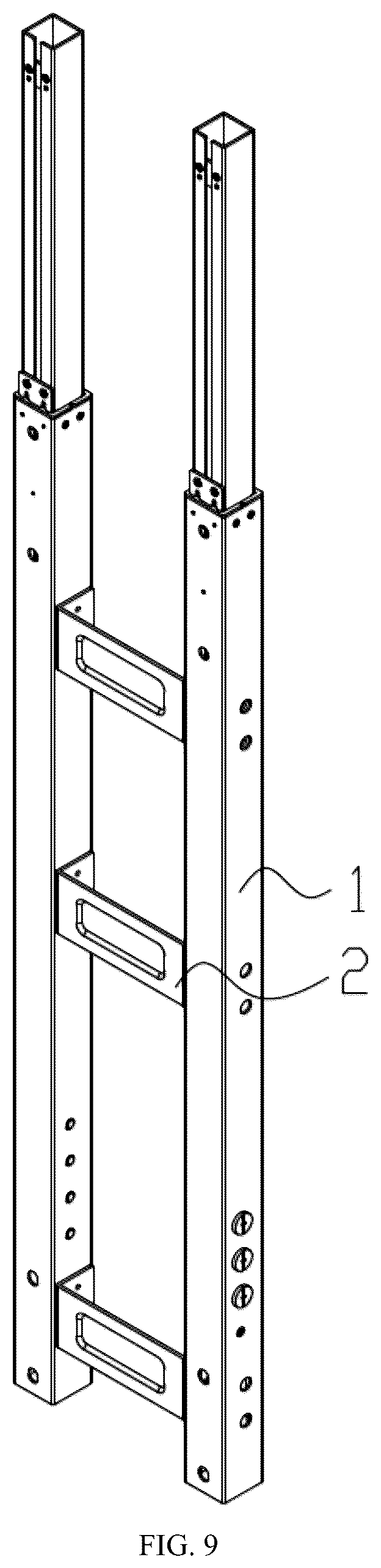 Patent US12366320 Figure 9 – Television (TV) mount structure with adjustable support force