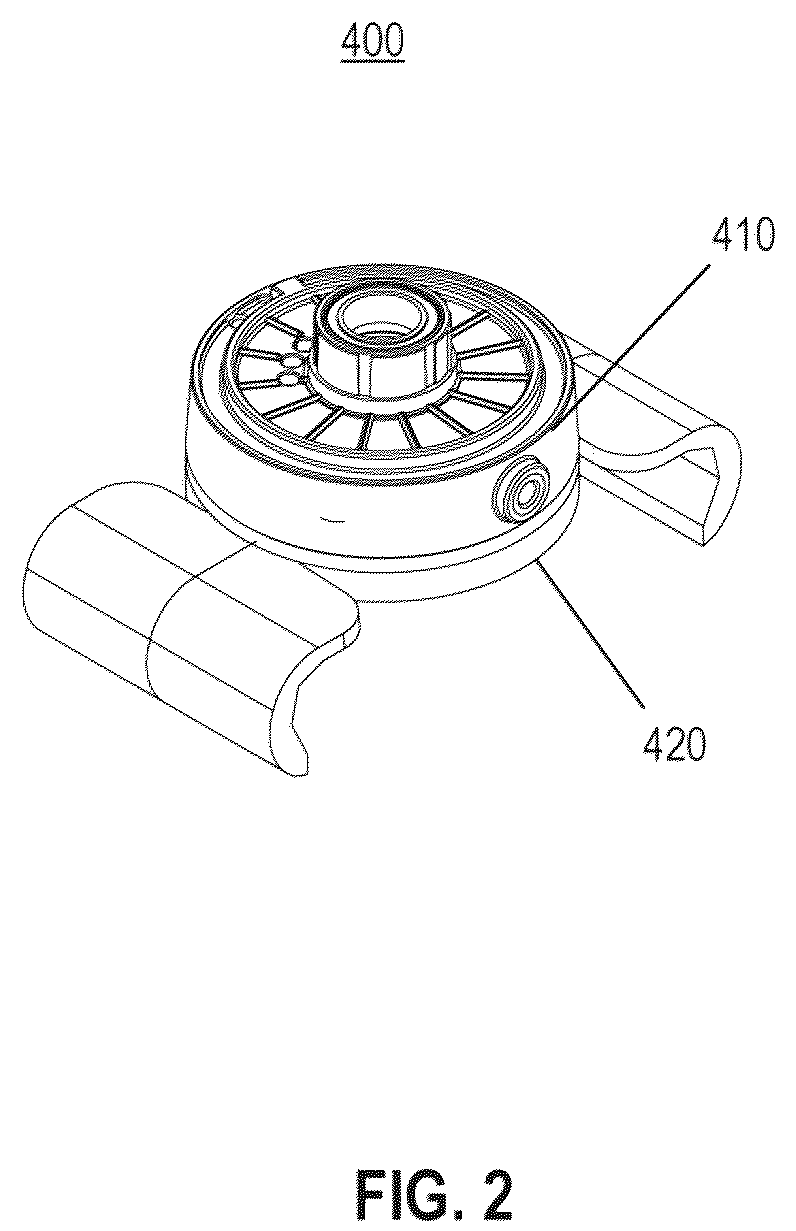 Patent US12366321 Figure 2 – Magnet-based quick release assembly and gimbal system