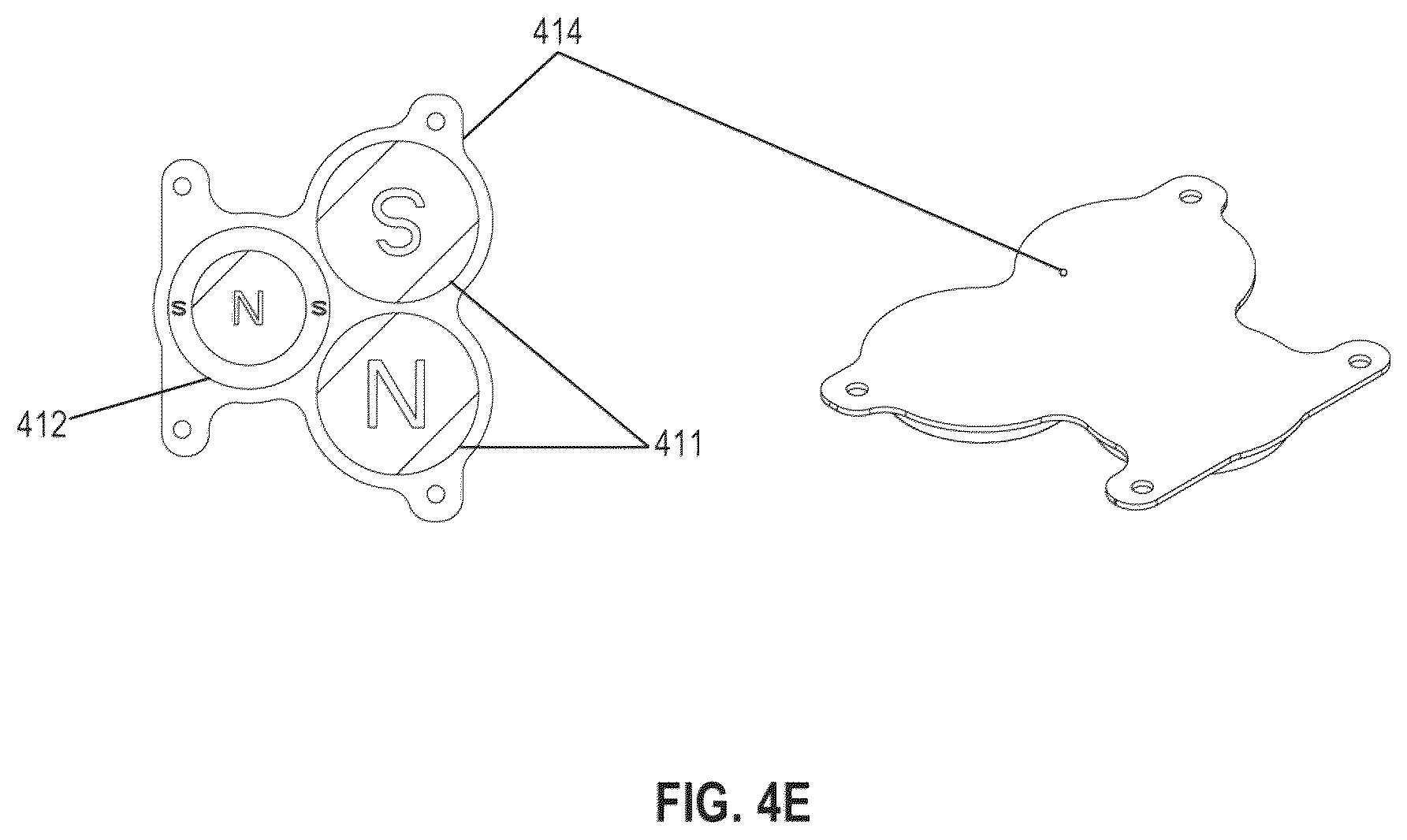 Patent US12366321 Figure 5 – Magnet-based quick release assembly and gimbal system