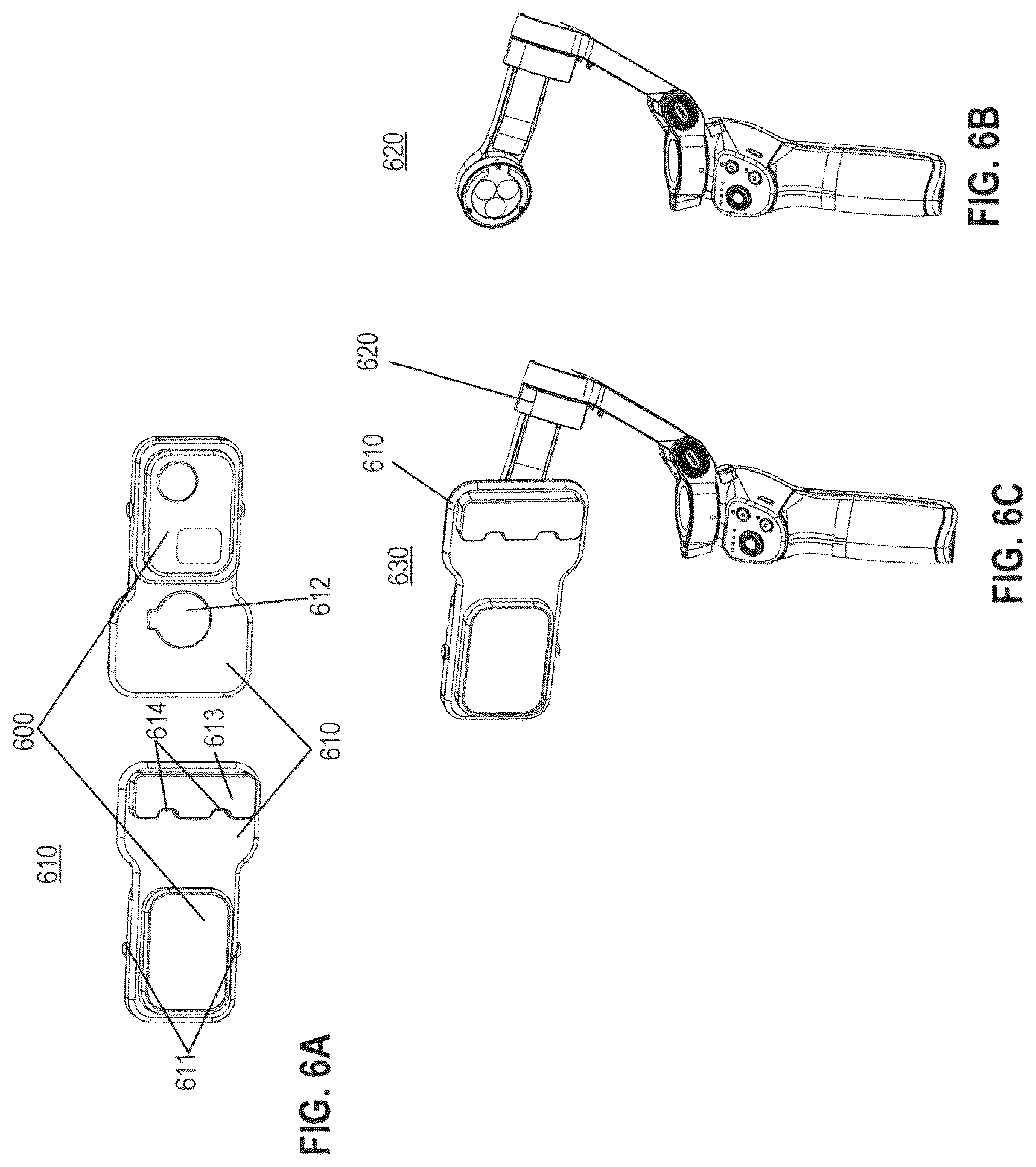 Patent US12366321 Figure 7 – Magnet-based quick release assembly and gimbal system