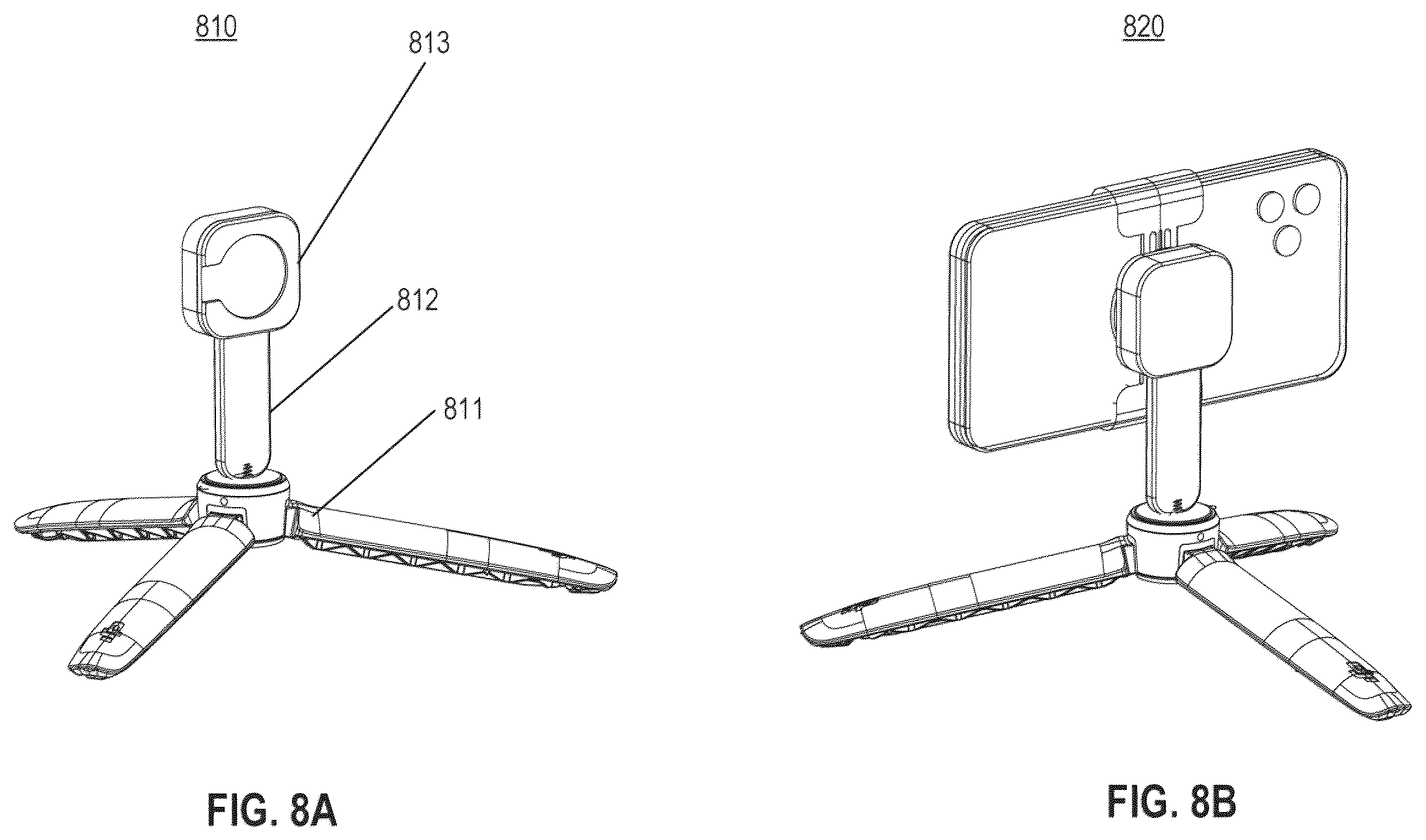 Patent US12366321 Figure 9 – Magnet-based quick release assembly and gimbal system