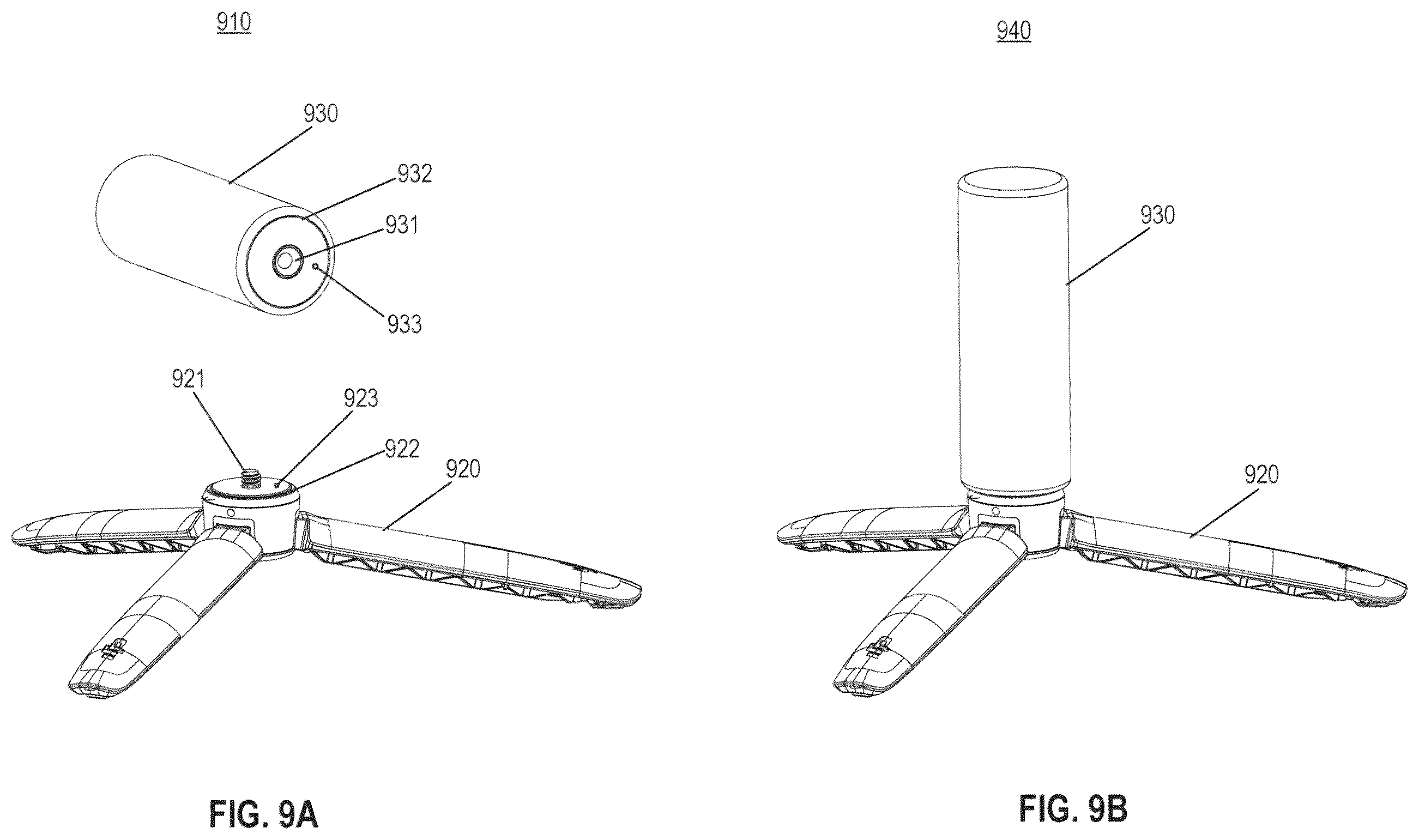 Patent US12366321 Figure 10 – Magnet-based quick release assembly and gimbal system