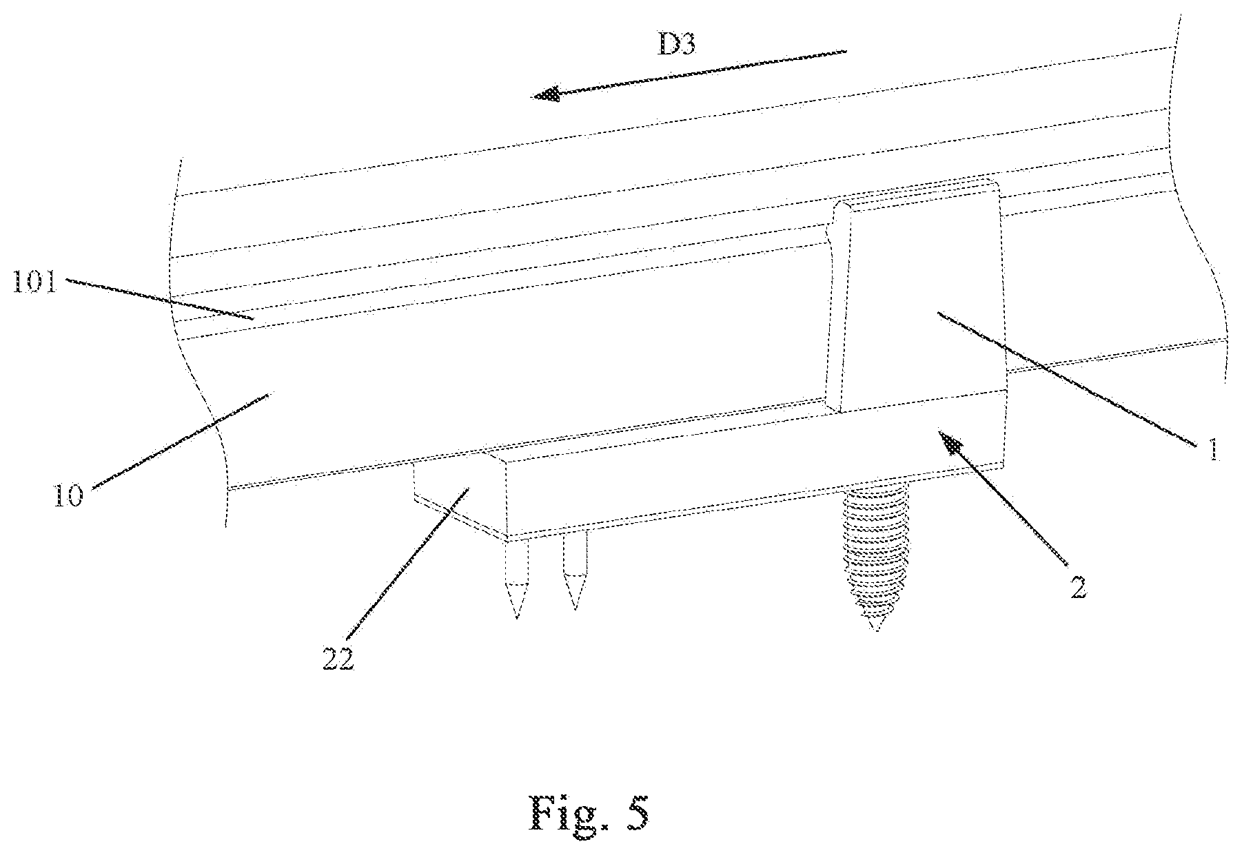 Patent US12366322 Figure 5 – Strip mounting system for mounting strip