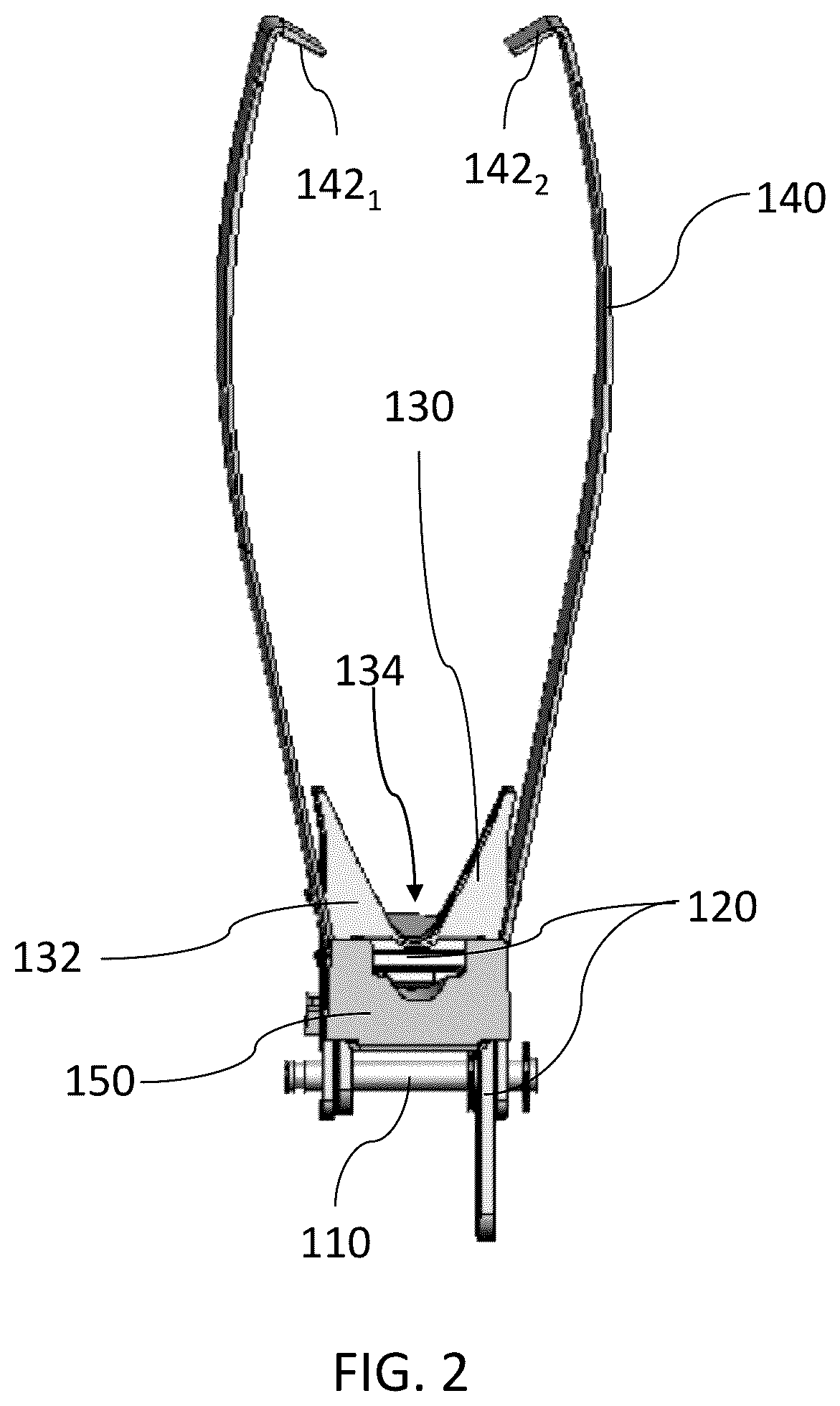 Patent US12366323 Figure 2 – Bracket assembly and method for supporting a portable element on a structure element