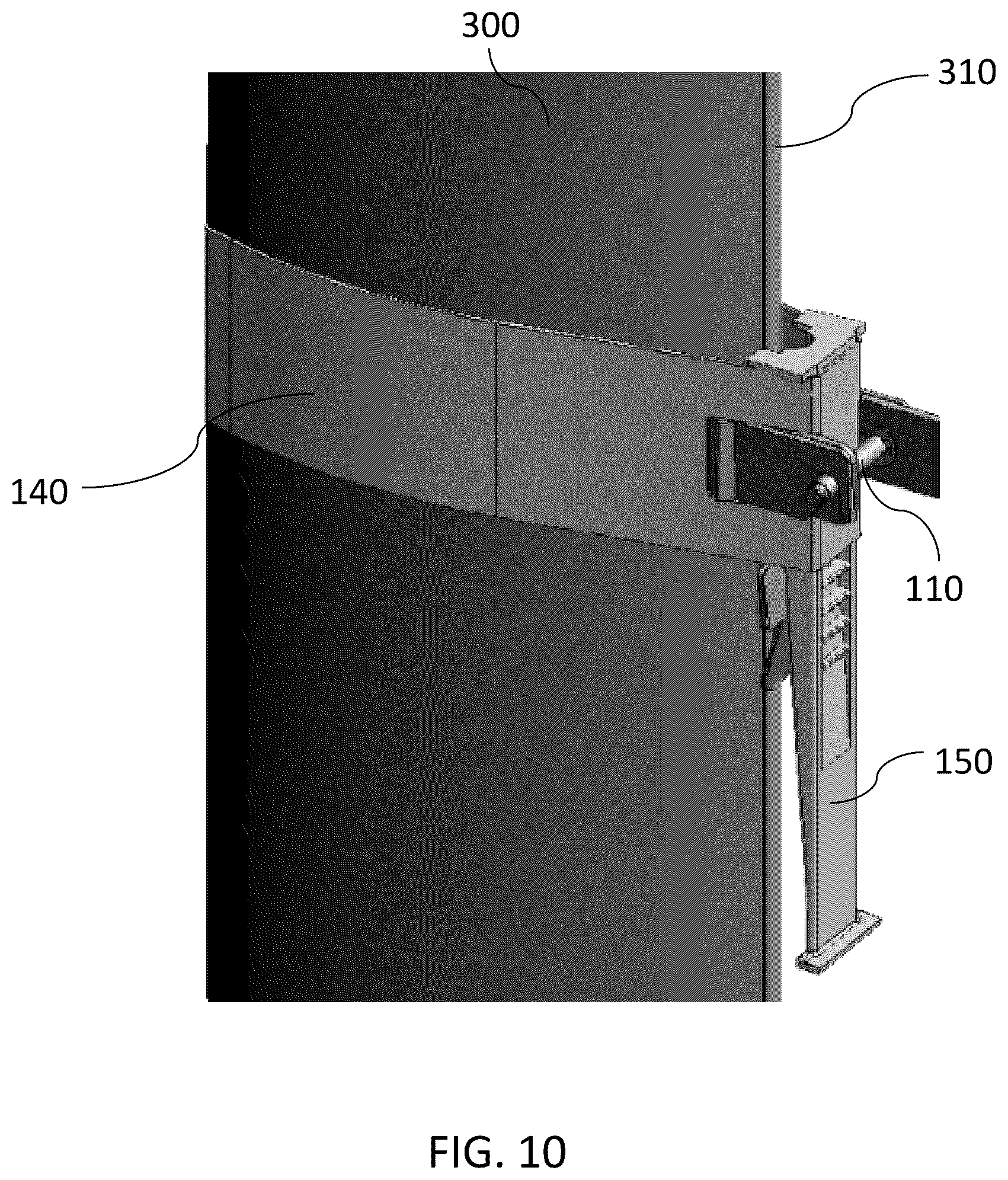 Patent US12366323 Figure 10 – Bracket assembly and method for supporting a portable element on a structure element