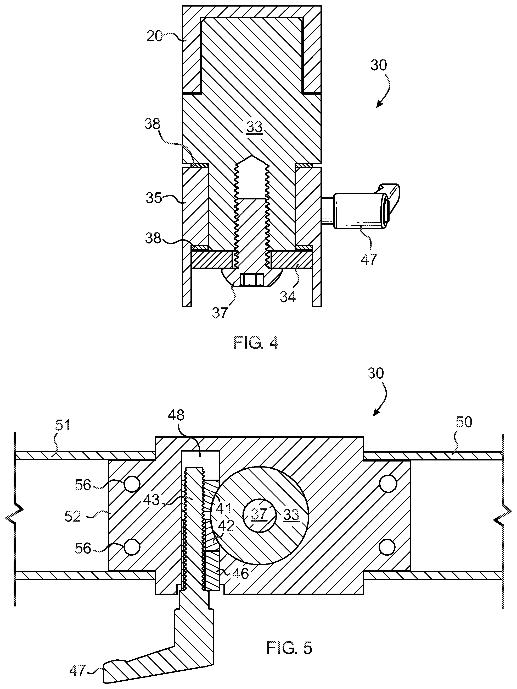 Patent US12366324 Figure 3 – Pivot structure for adjustably suspending equipment from a ceiling track