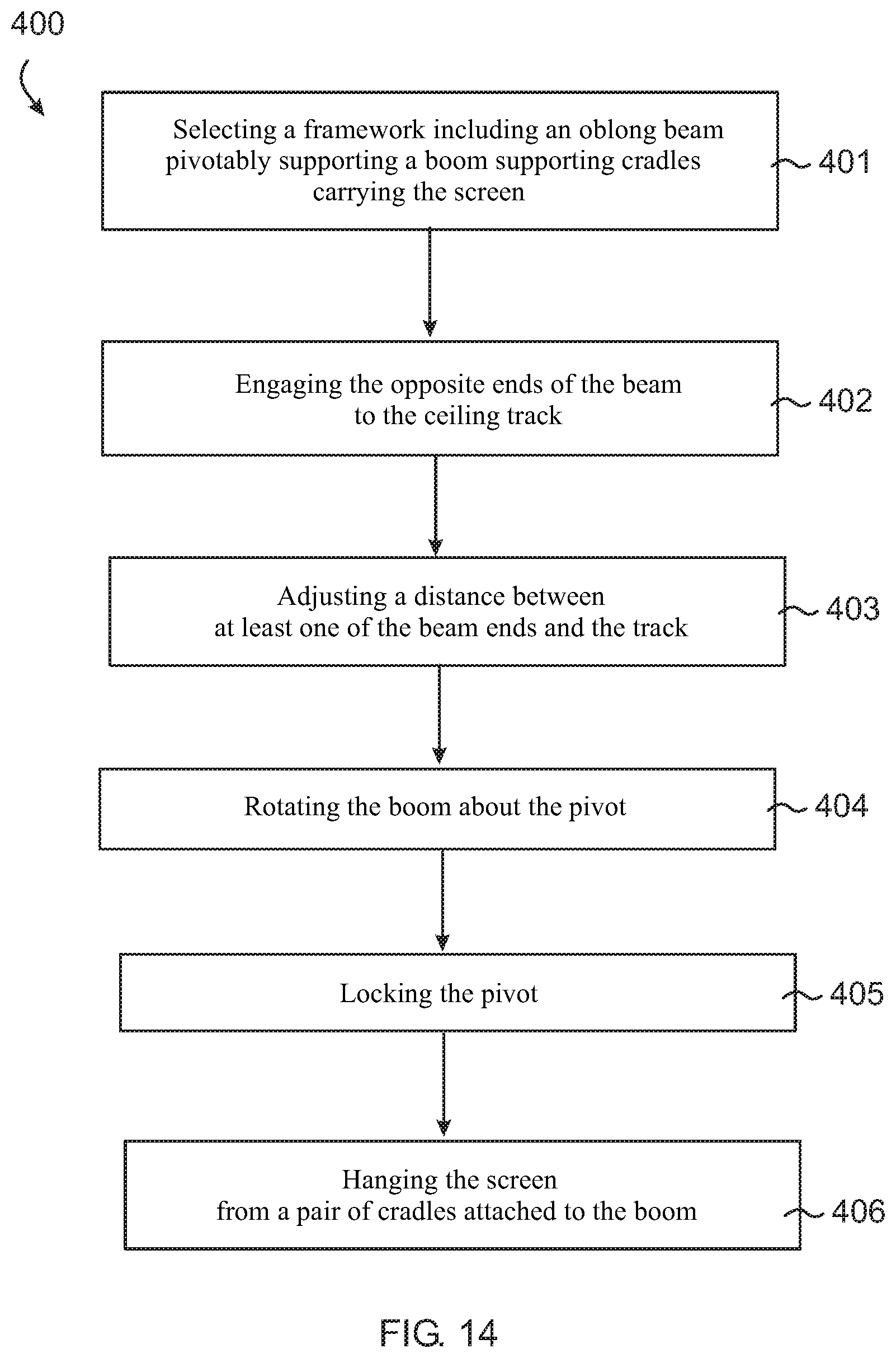 Patent US12366324 Figure 10 – Pivot structure for adjustably suspending equipment from a ceiling track