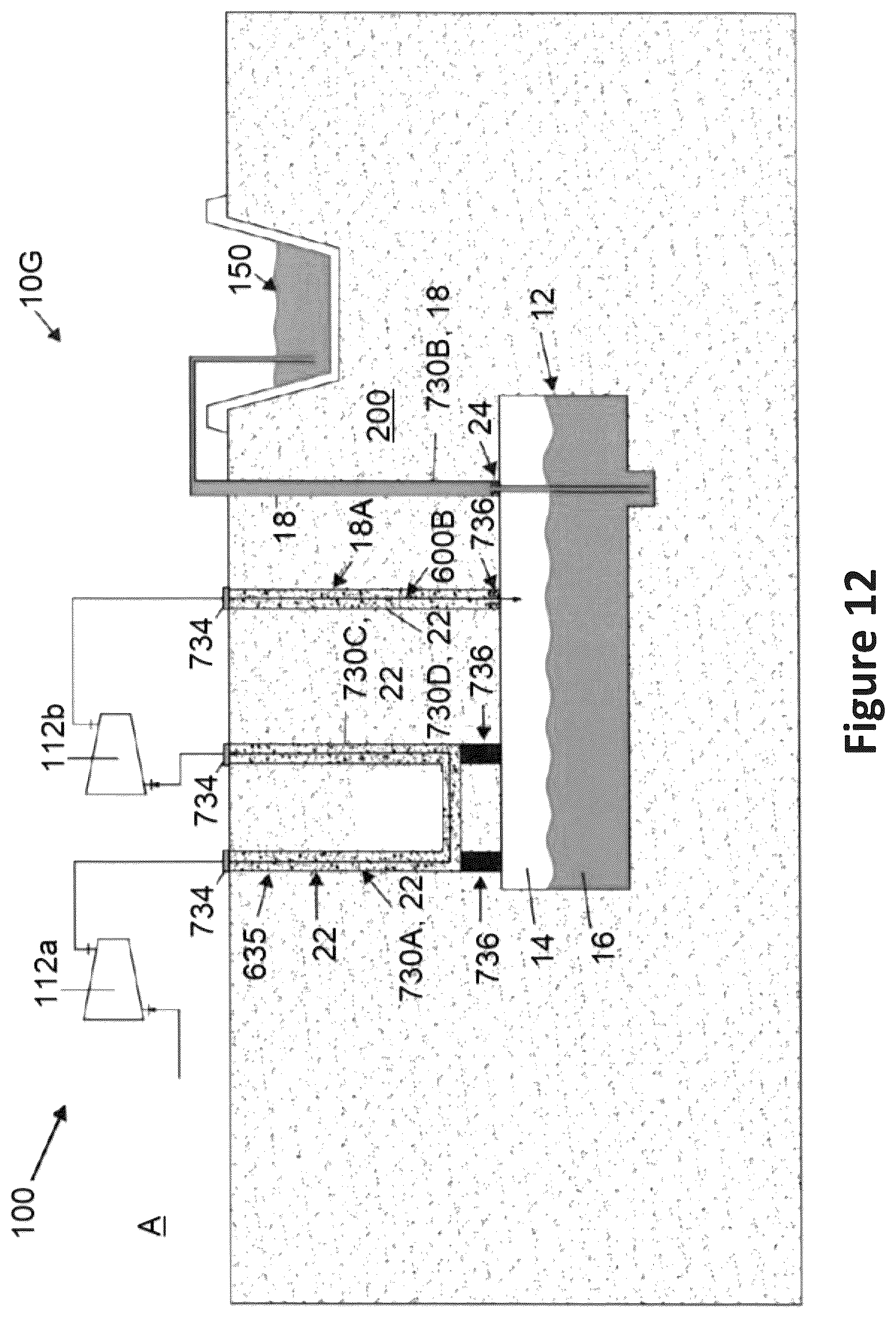 Patent US12366326 Figure 12 – Reuse of construction shafts in compressed air energy storage systems