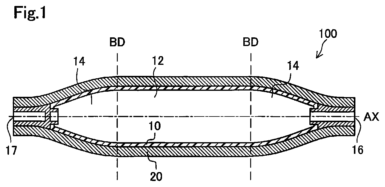 Patent US12366327 Figure 1 – Gas tank and method of manufacturing the same