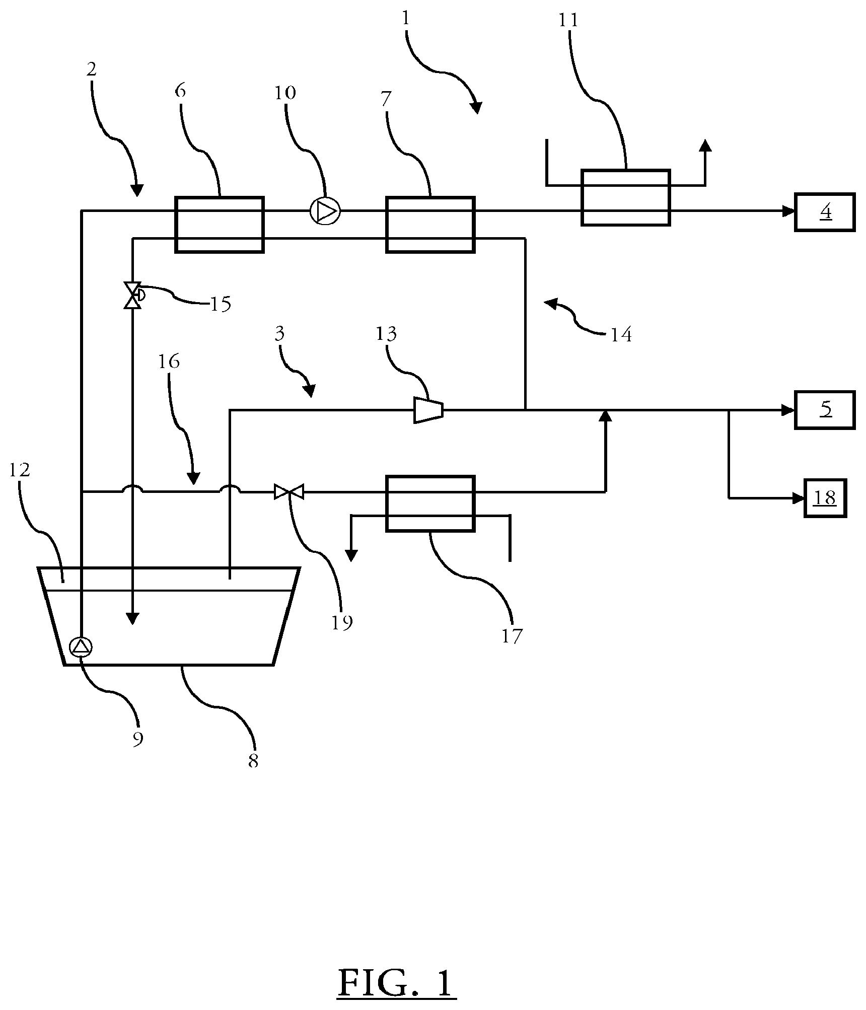 Patent US12366331 — Gas supply system for high- and low-pressure gas consuming appliances — Figure 1
