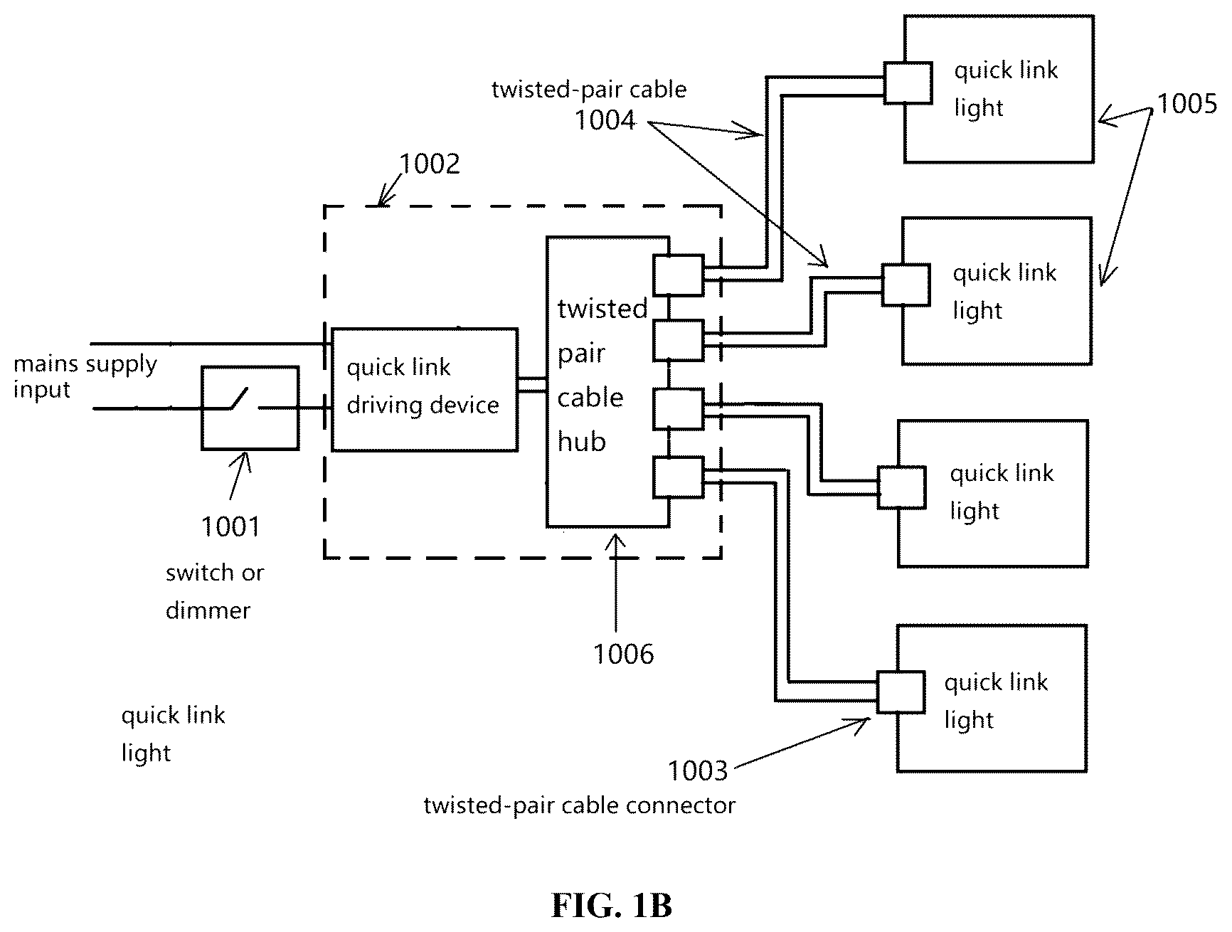 Patent US12366335 Figure 2 – Quick link light, driving device, and system