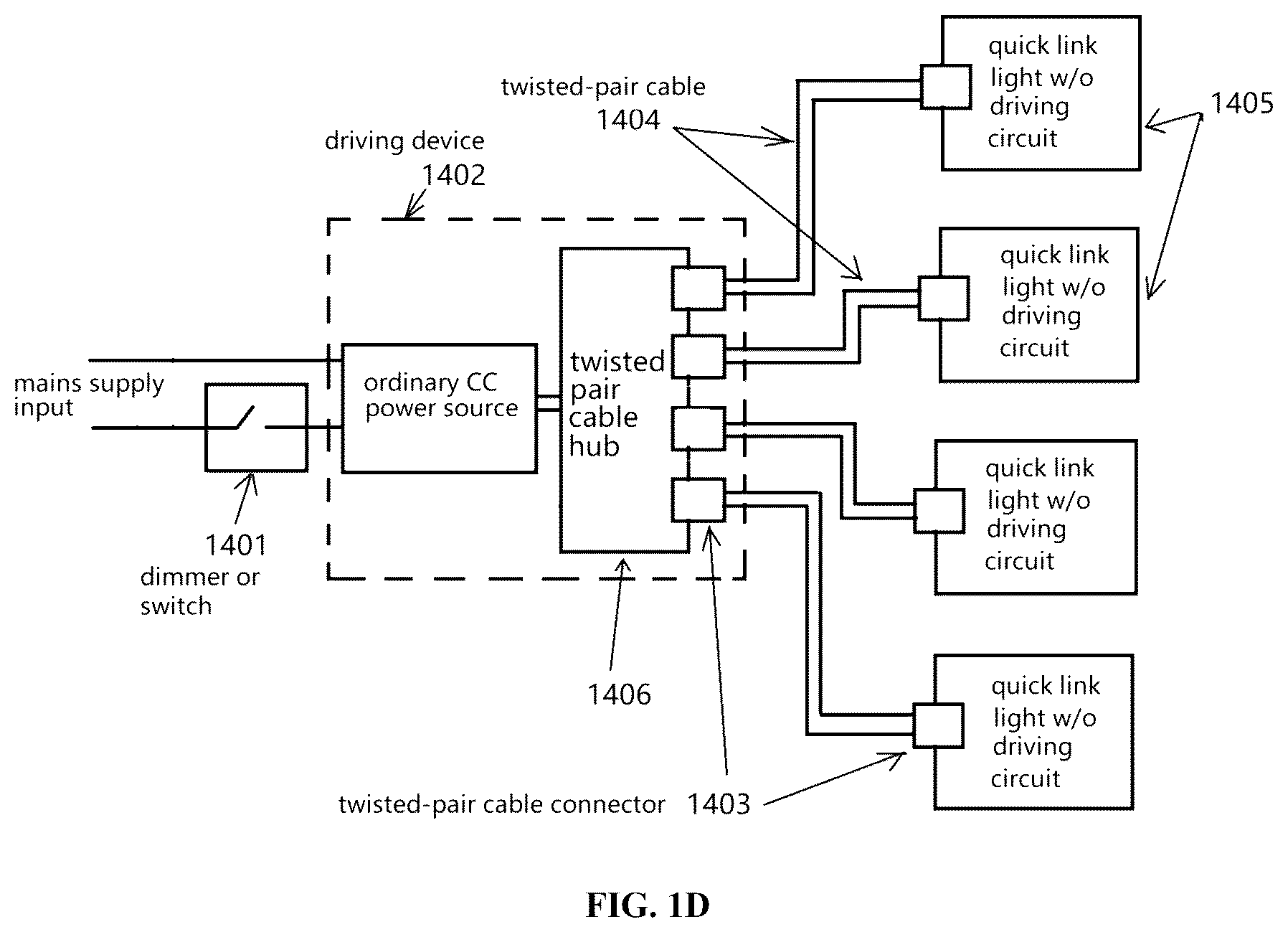 Patent US12366335 Figure 4 – Quick link light, driving device, and system