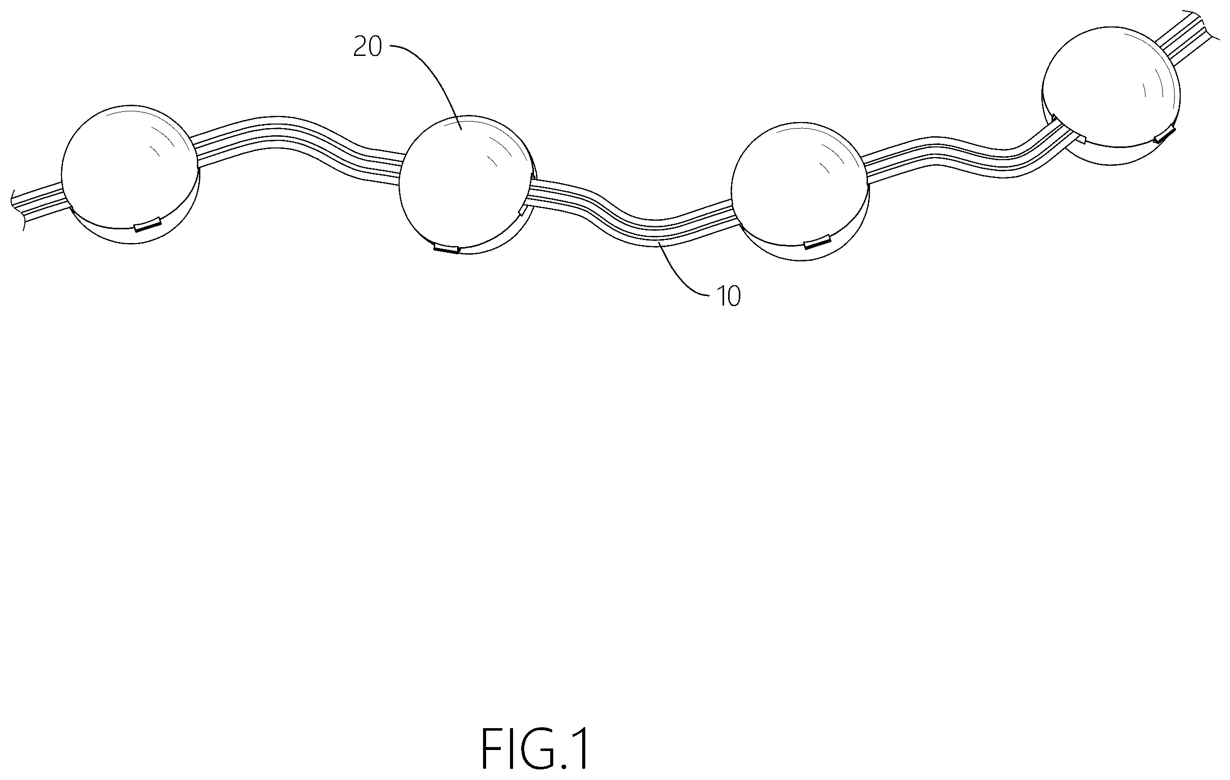 Patent US12366336 — String light assembly — Figure 1