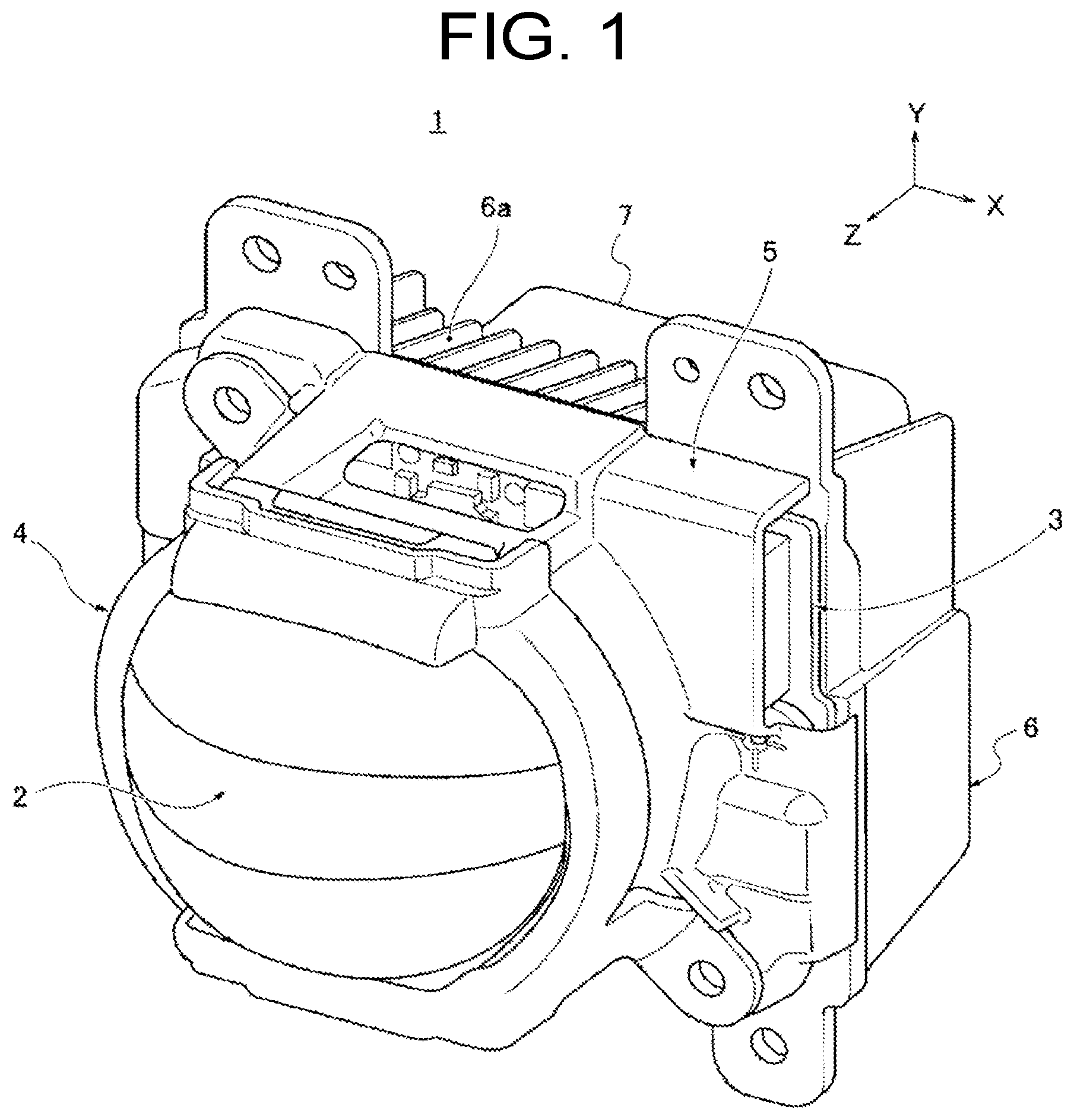 Patent US12366338 Figure 1 – Vehicle lamp
