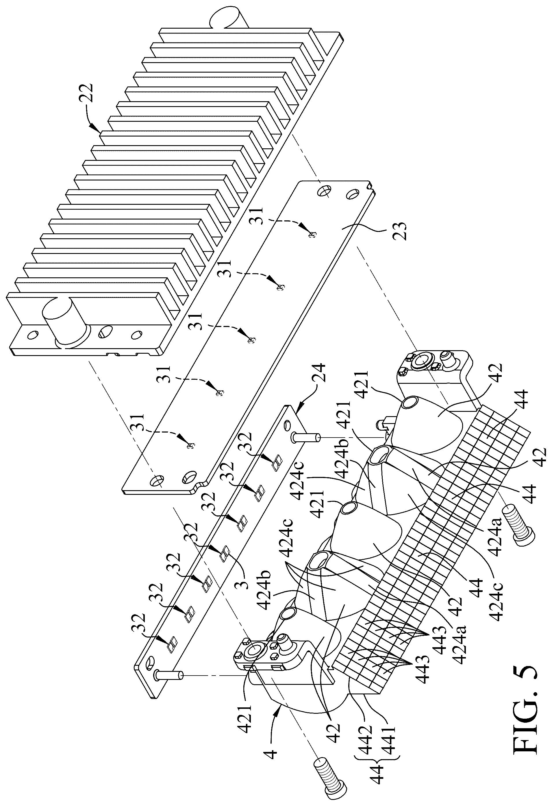 Patent US12366339 Figure 5 – Vehicle light device