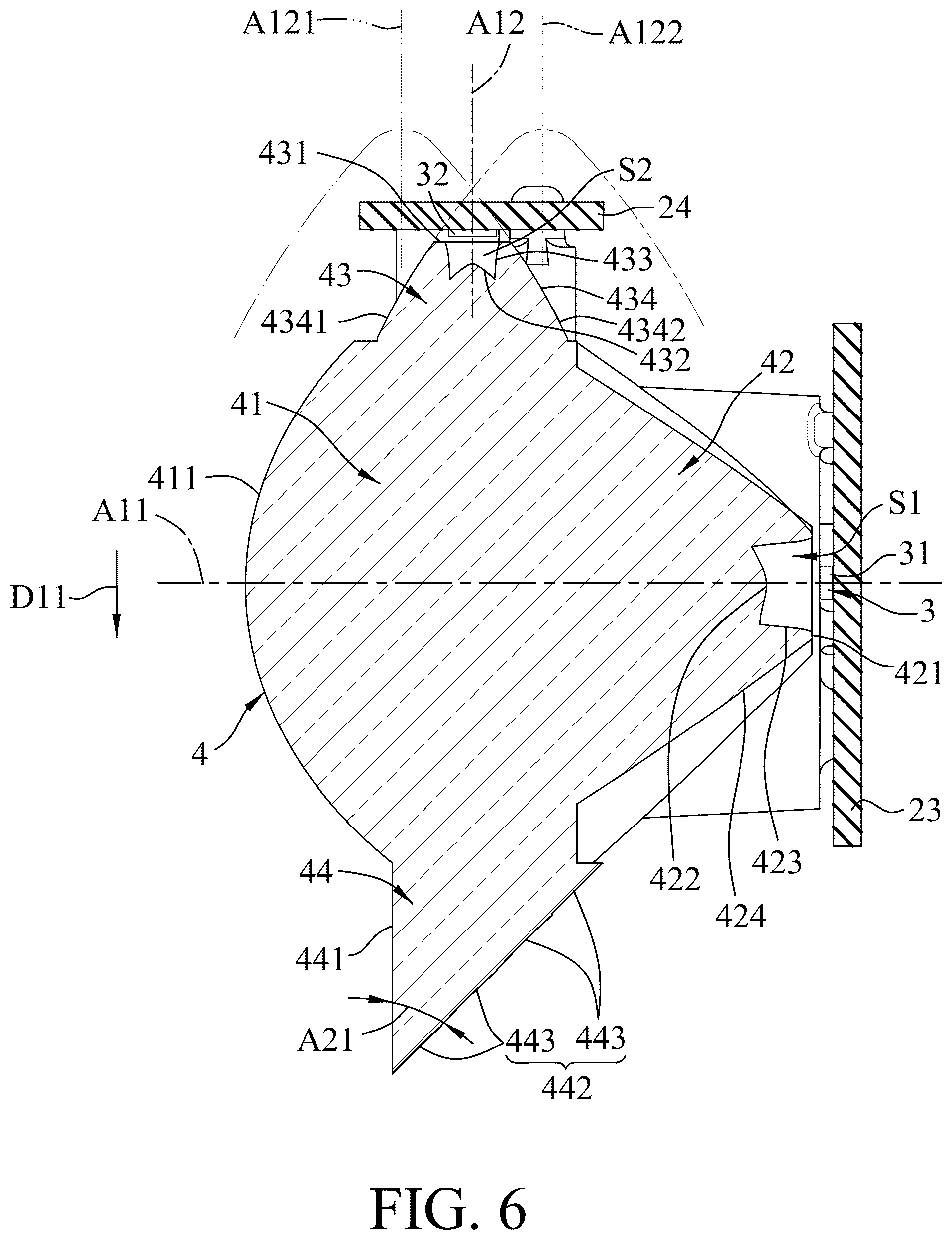 Patent US12366339 Figure 6 – Vehicle light device