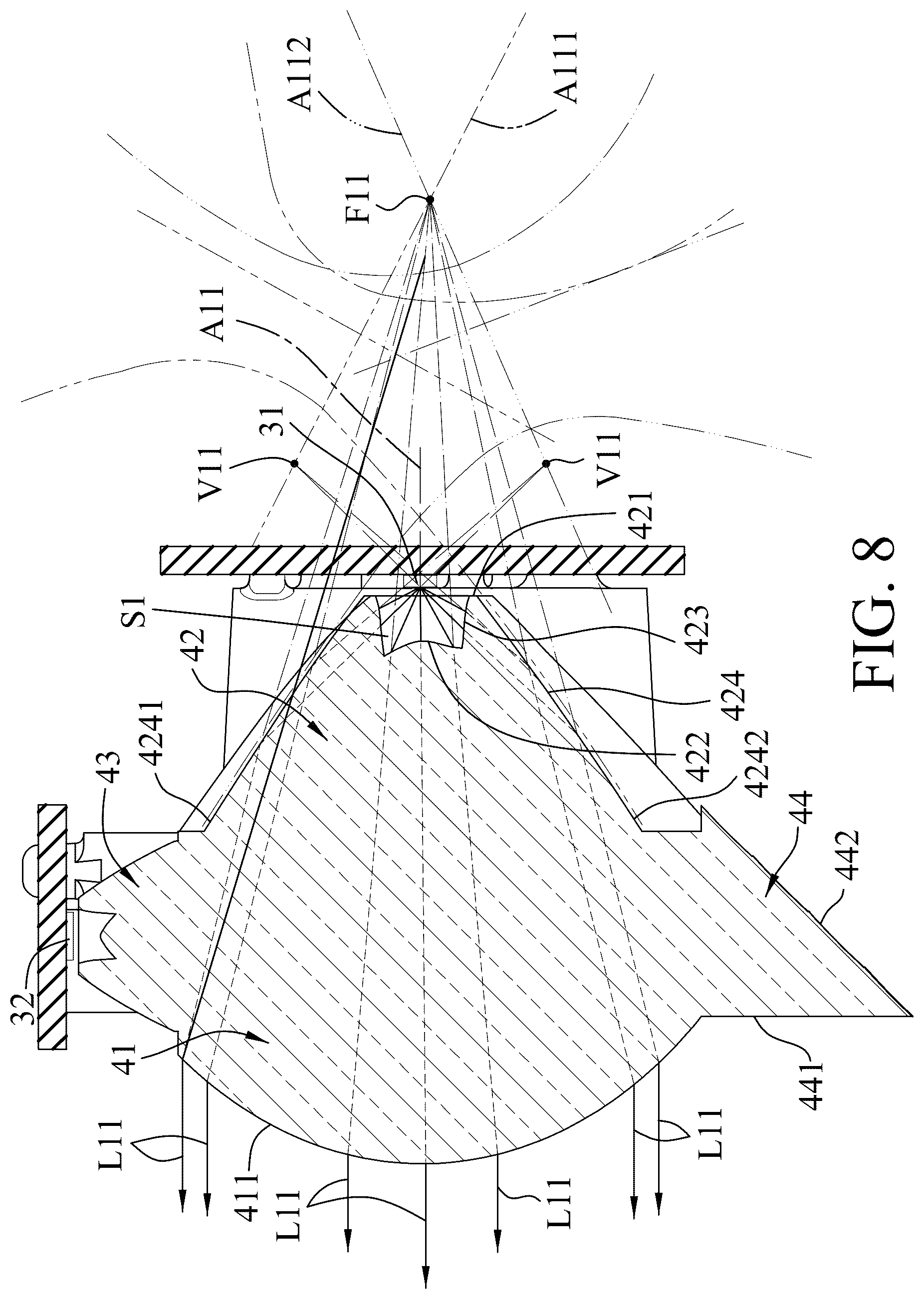 Patent US12366339 Figure 8 – Vehicle light device