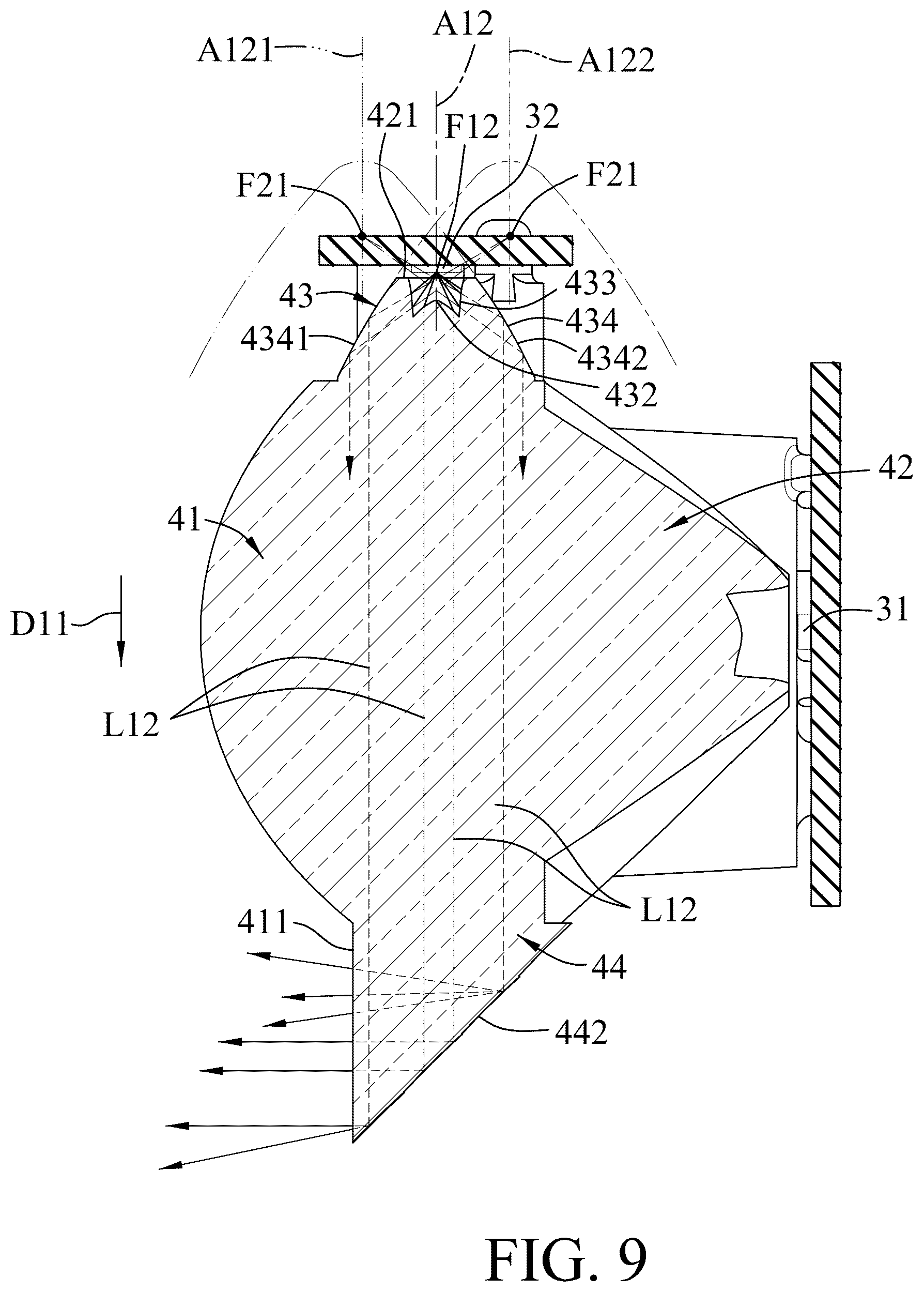 Patent US12366339 Figure 9 – Vehicle light device
