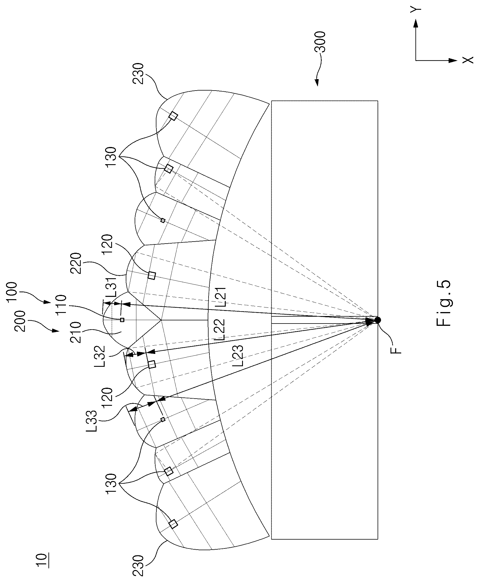 Patent US12366340 Figure 5 – Lamp for vehicle