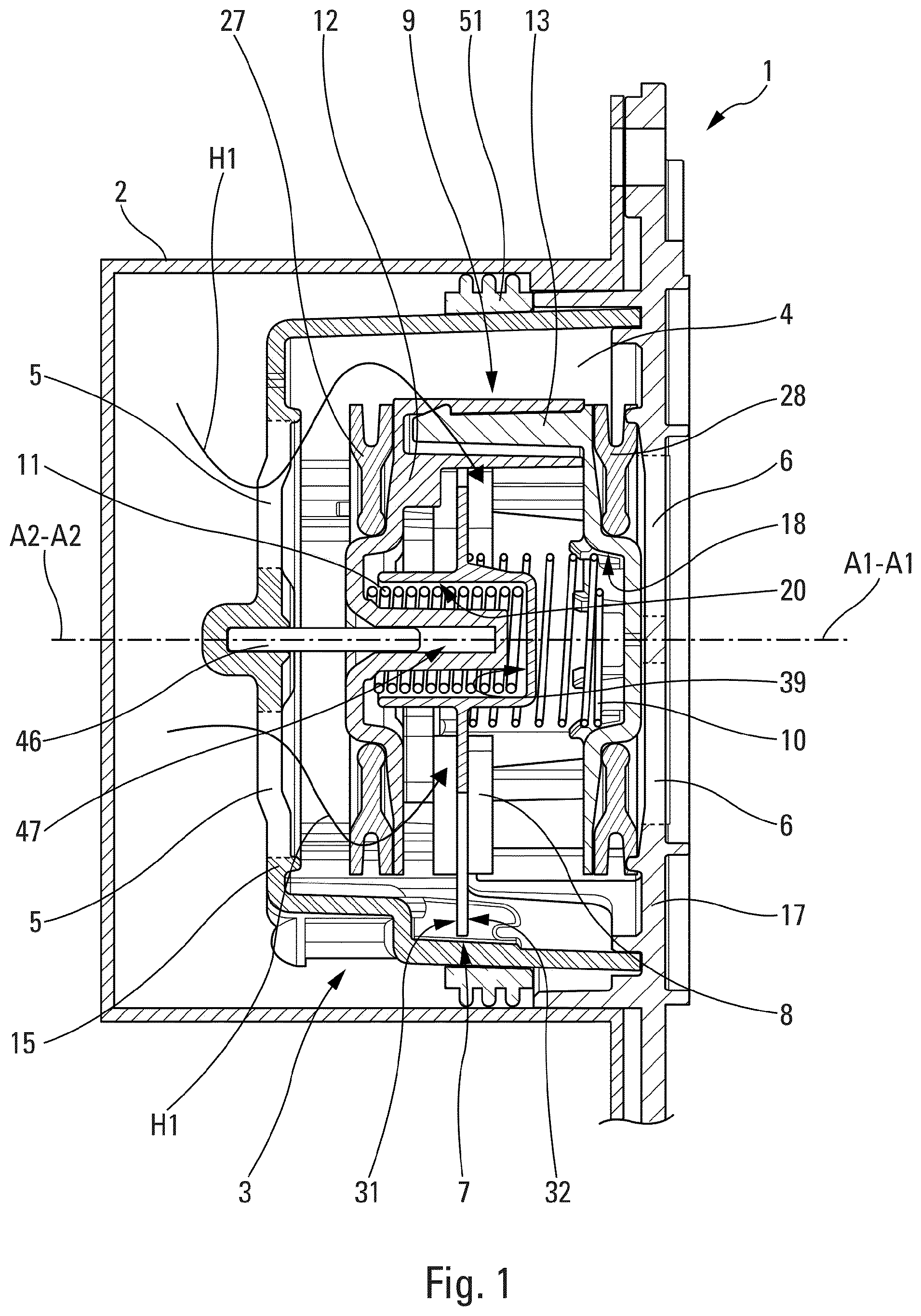 Patent US12366342 Figure 1 – Device for dehumidifying a closed casing